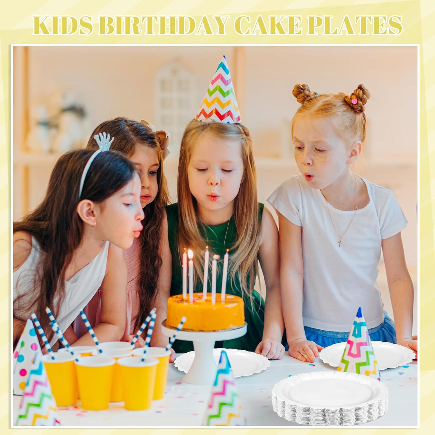 Thumbnail 6 de NatNarr 30-Pack 9-Inch Disposable Scalloped Graduation & Party Paper Plates (White)