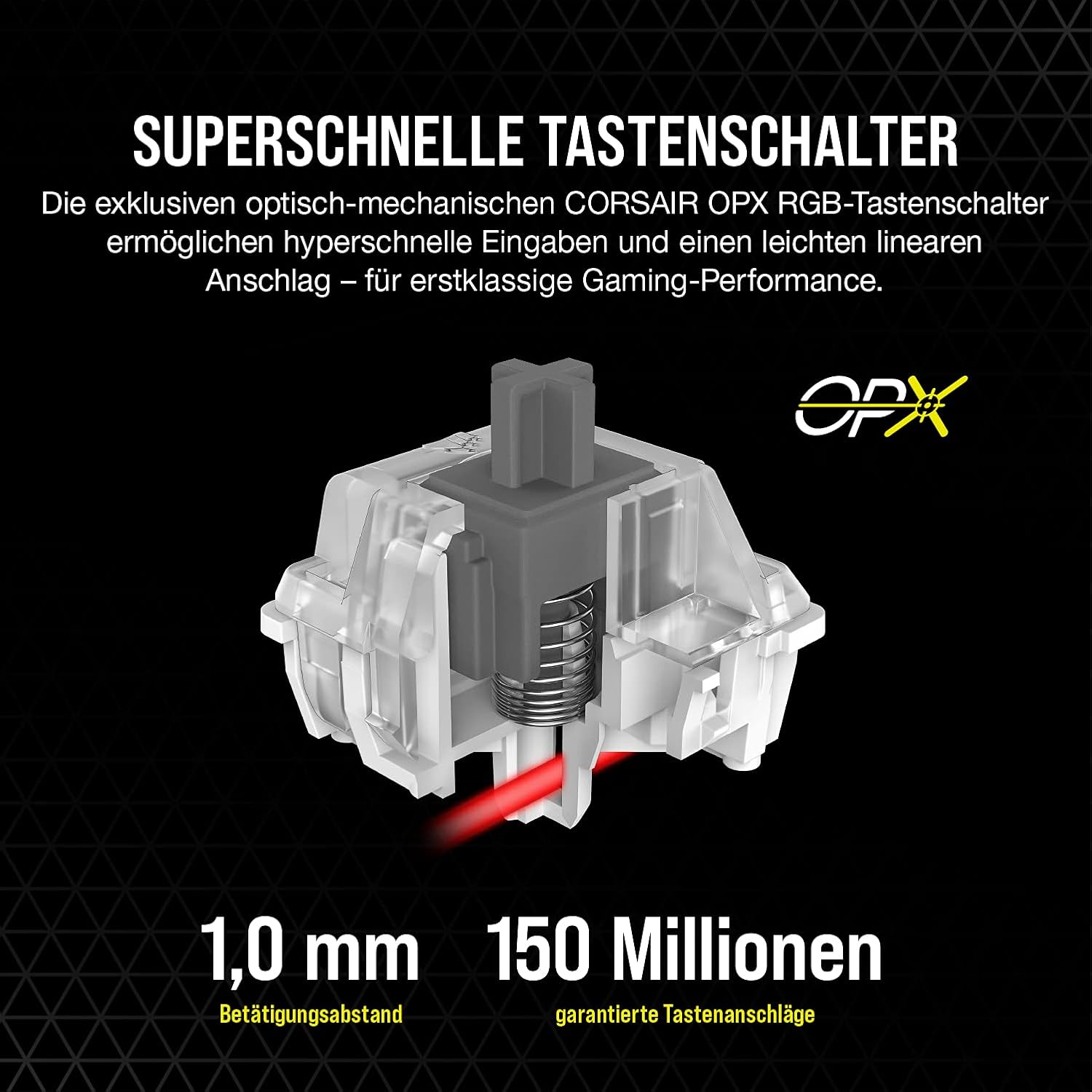 Thumbnail 5 de CORSAIR K100 RGB Gaming‑Tastatur mit OPX‑Schaltern