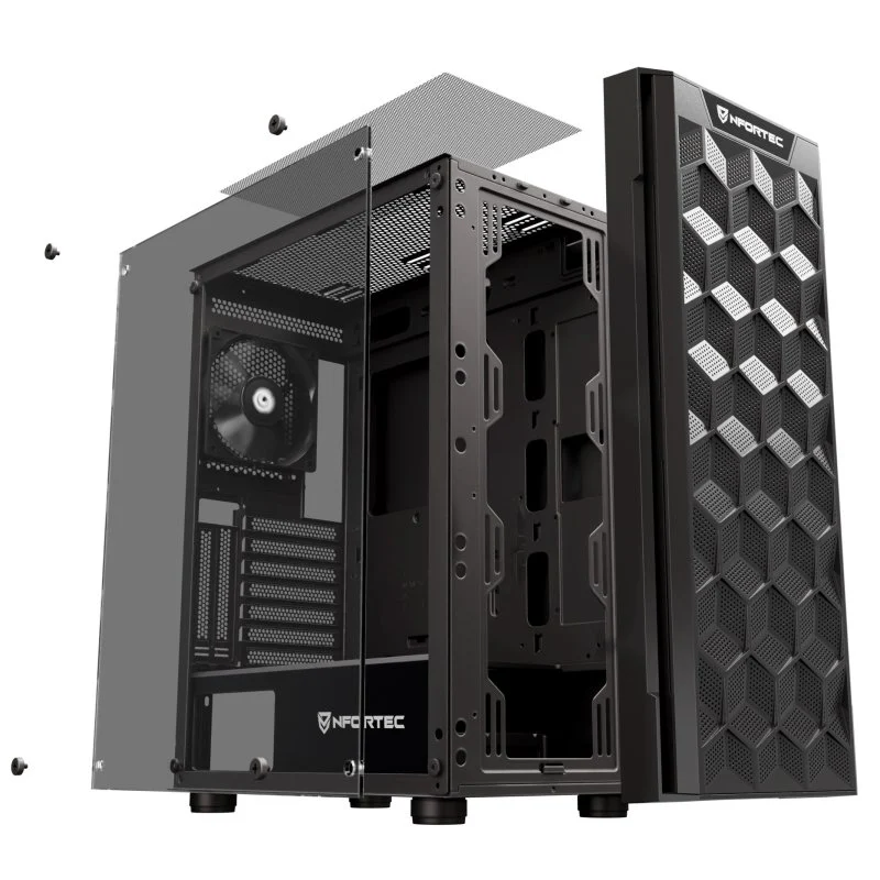 Thumbnail 1 de Nfortec Azir Torre ATX mallada con 4 ventiladores 🖥️