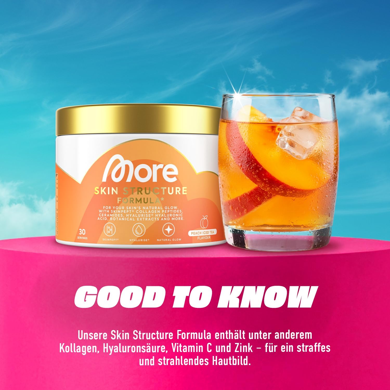 Thumbnail 2 de MORE Skin Structure Formula Pink Grapefruit Pulver (mit Kollagen & Hyaluron), 270 g – zur täglichen Einnahme