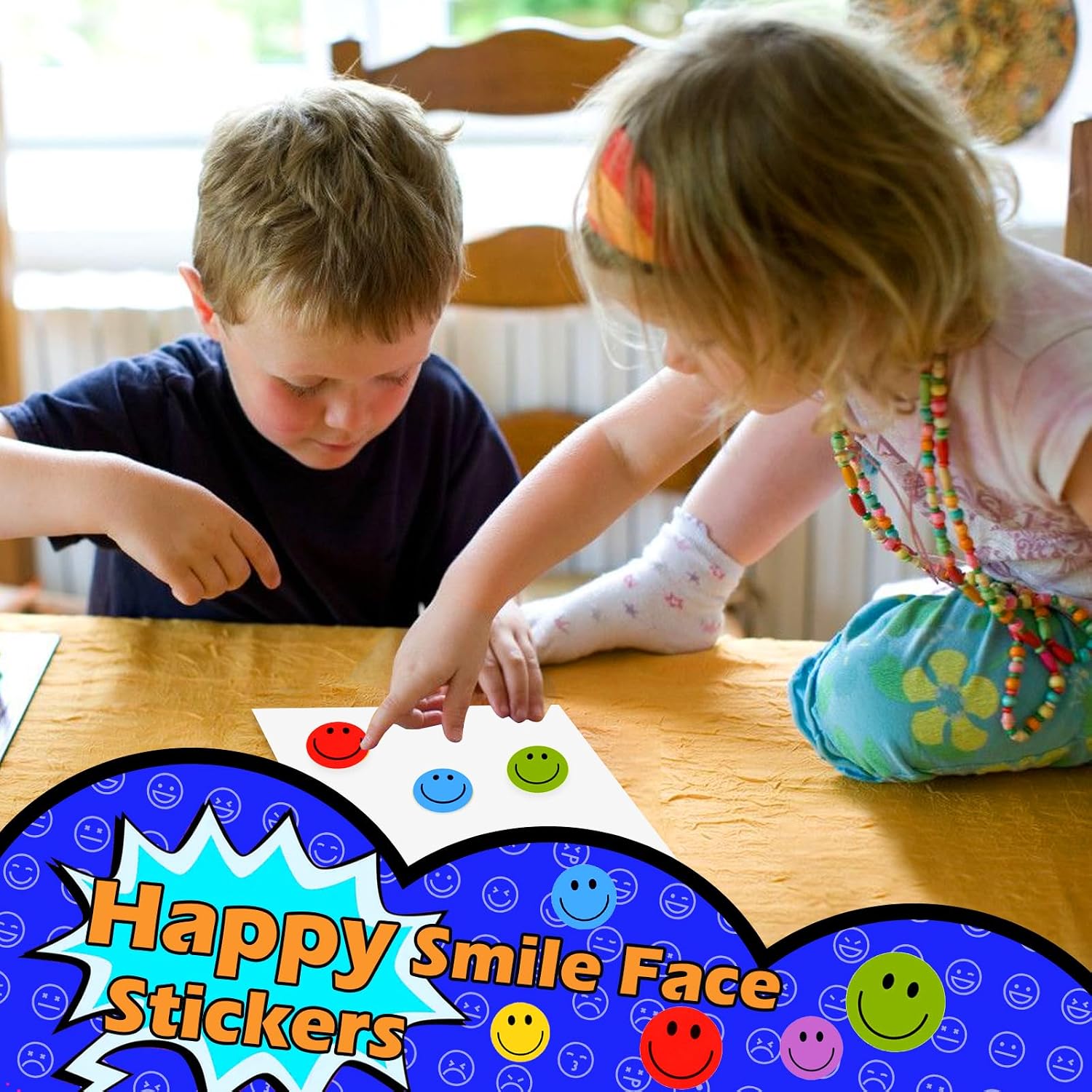 Thumbnail 6 de Eideos C01023 Smiley Face Stickers, 1-Inch Paper Rolls, 8 Colors