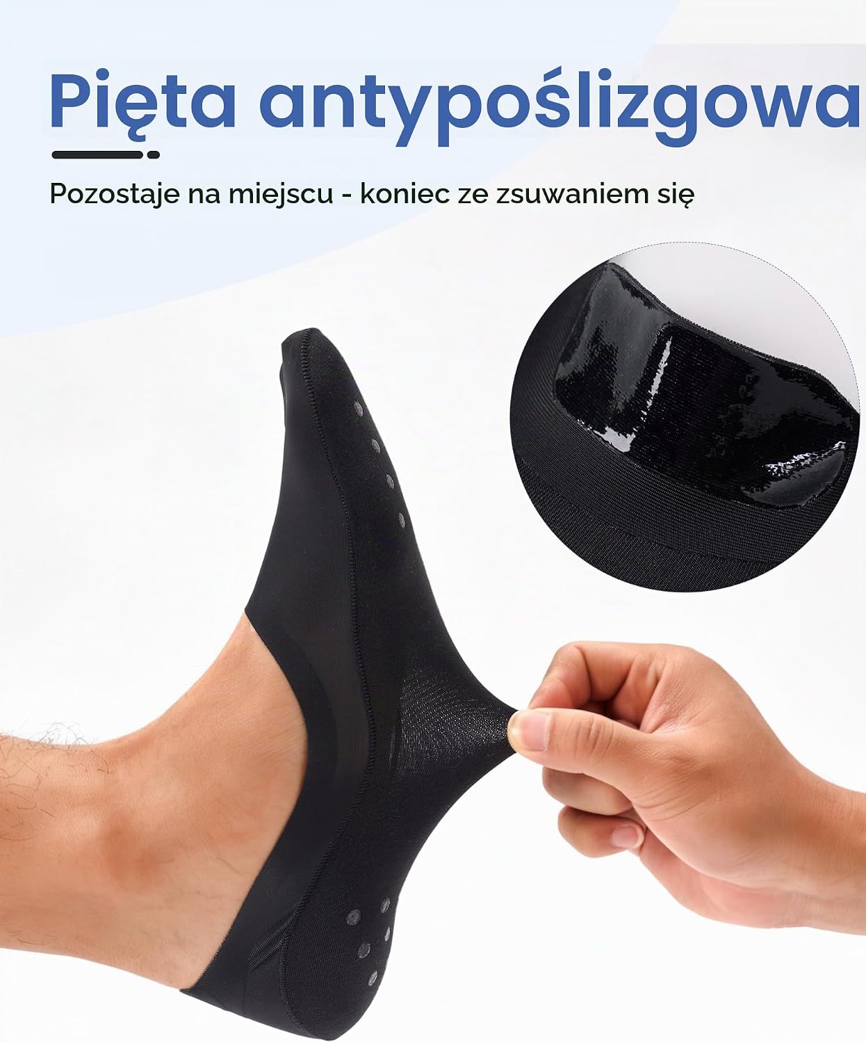 Thumbnail 4 de Effeet stopki męskie niewidoczne, 6 par, cienkie i z podwójnym silikonem
