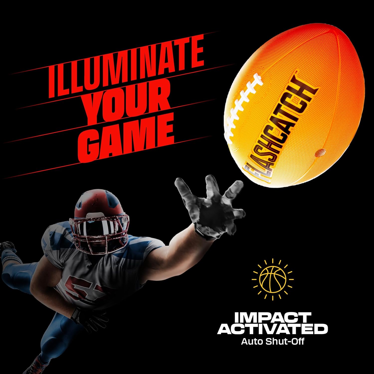 Thumbnail 1 de Light Up Football (Glow in the Dark) — Size 6 FlashCatch LED Ball for Boys Ages 8–15+