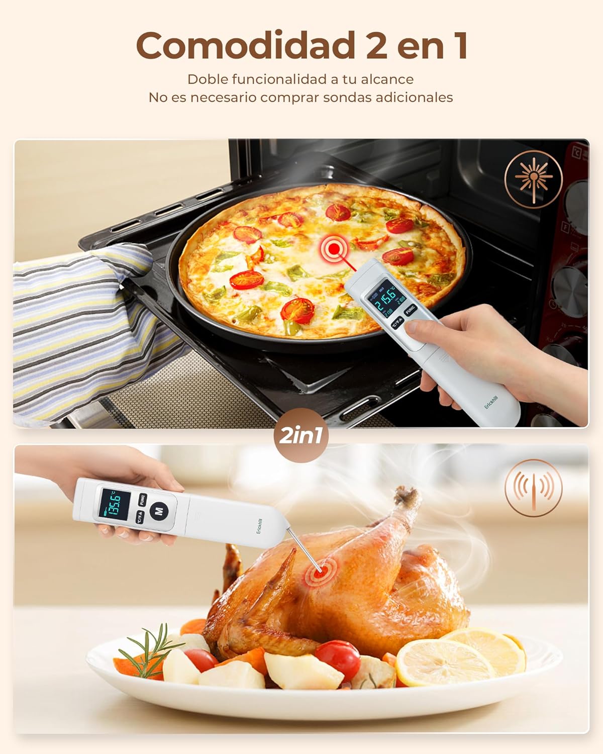 Thumbnail 1 de Termómetro infrarrojo ERICKHILL -50°C a 550°C 🌡