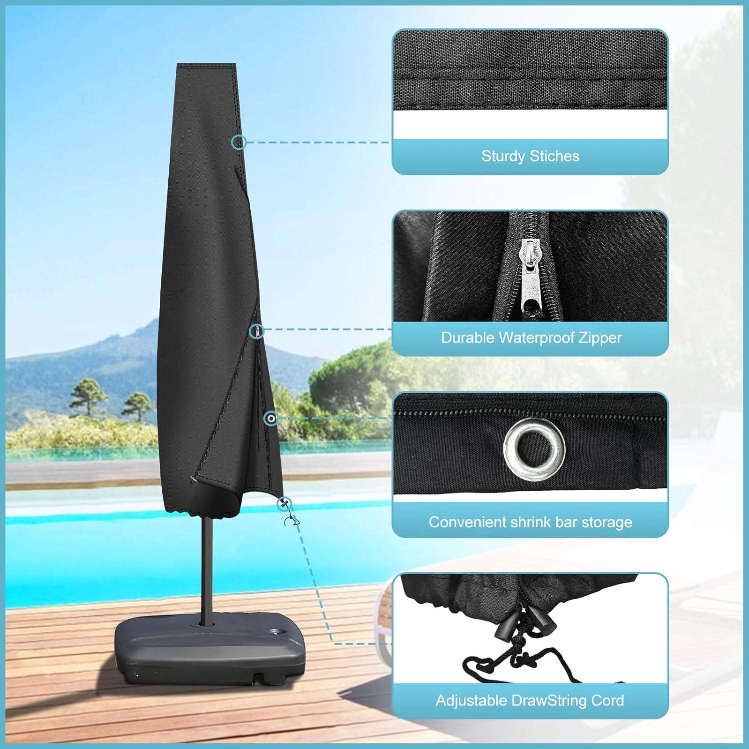 Thumbnail 3 de Parasol cover 300D Oxford 195cm