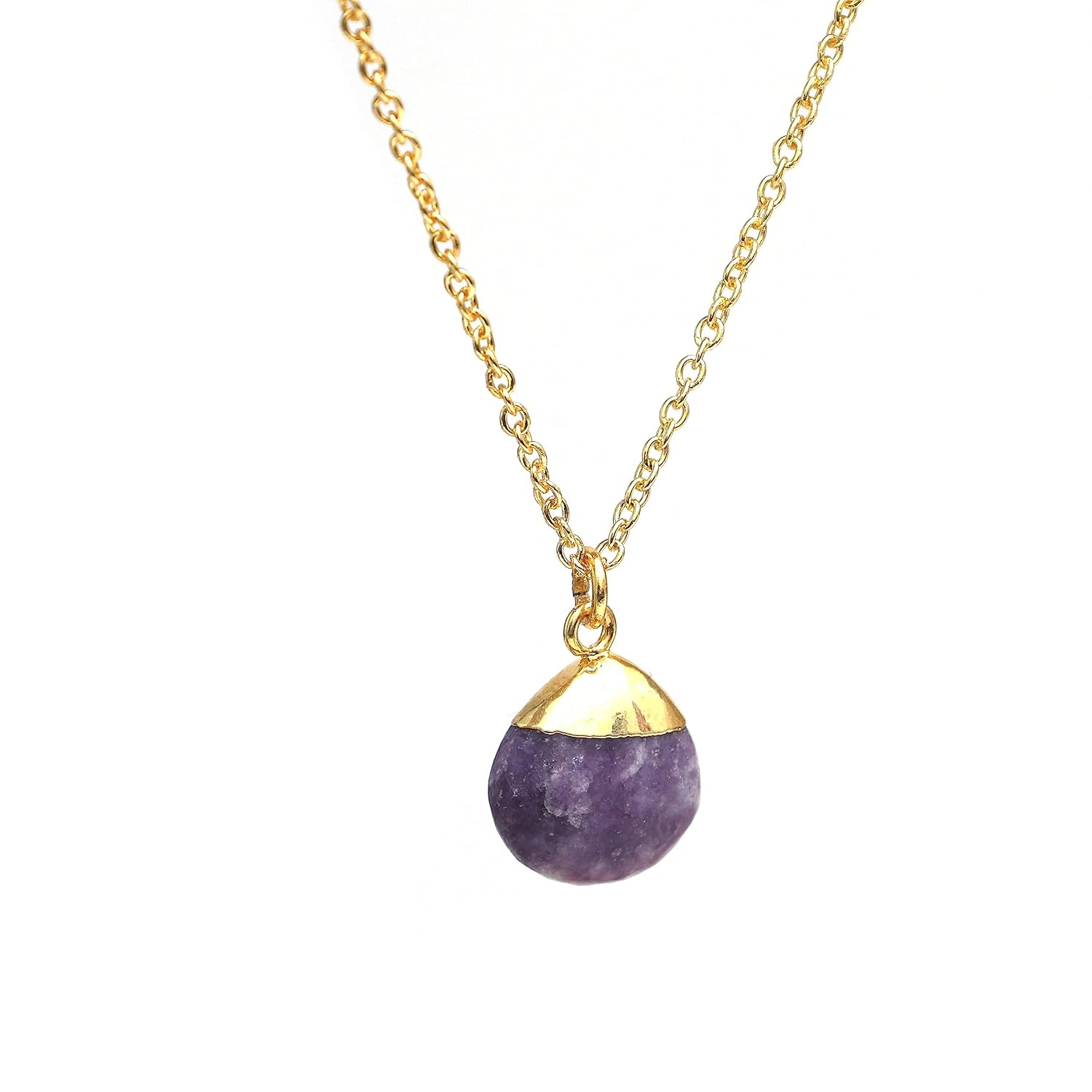 Thumbnail 1 de Gempires Purple Lepidolite Necklace Pear Pendant