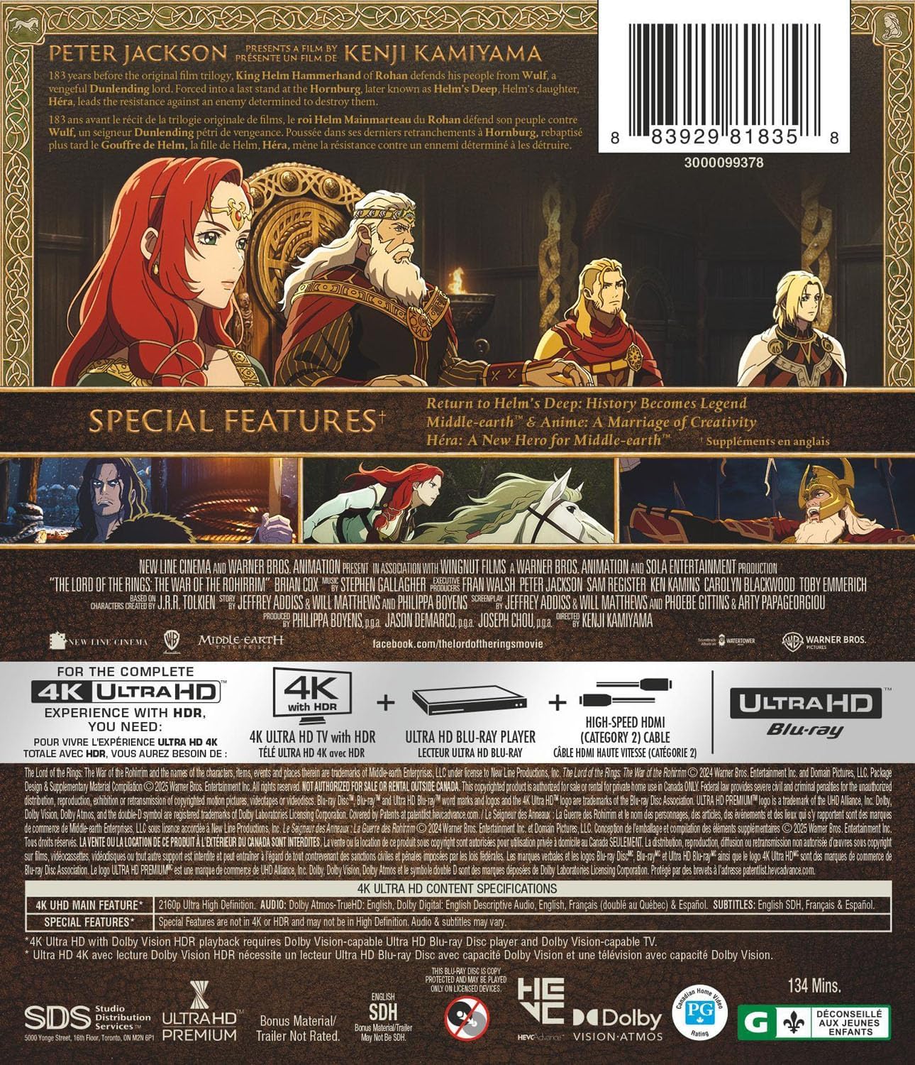 Detalle de The Lord of the Rings: The War of the Rohirrim 4K Ultra Blu-ray