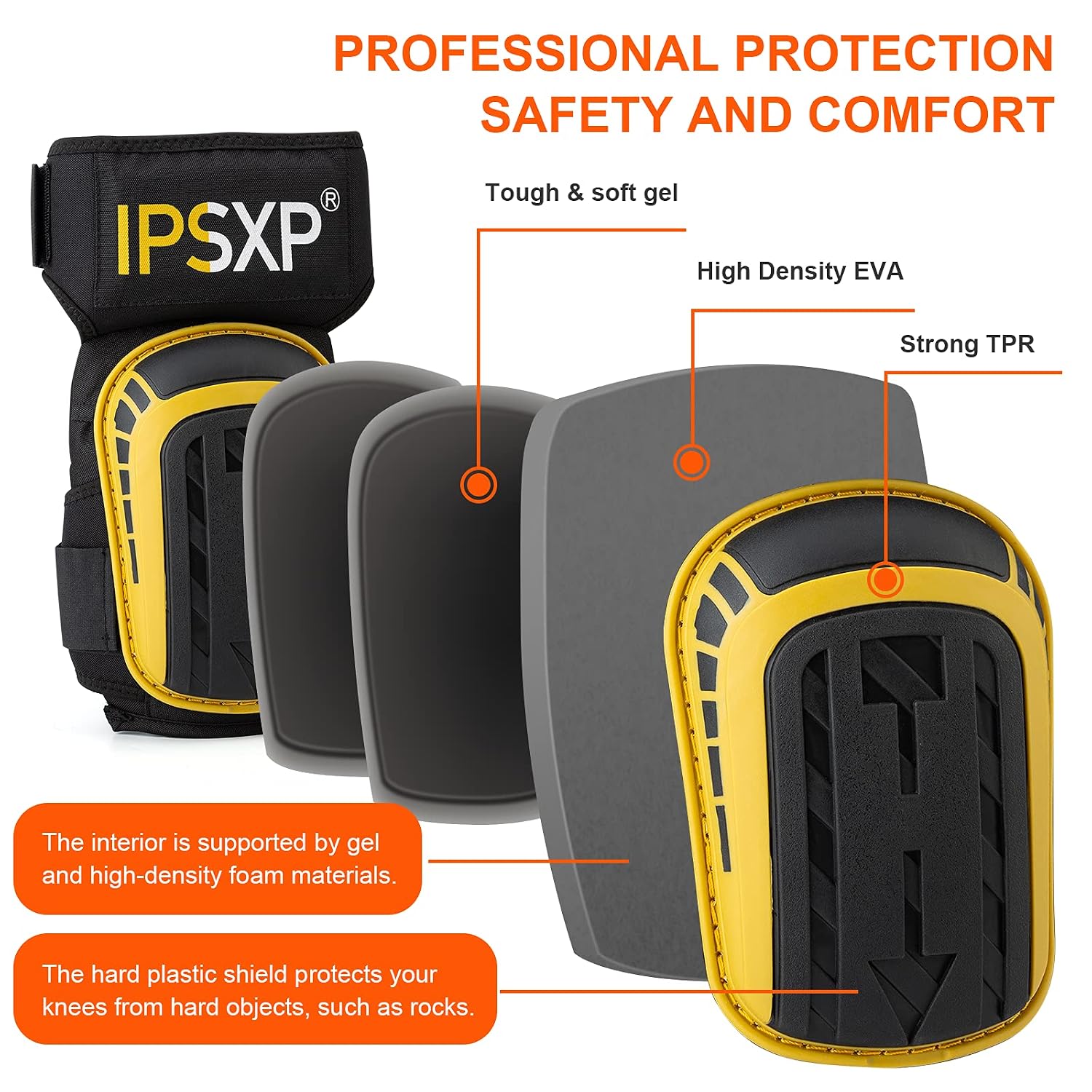 Detalle 2 de IPSXP Professional Knee Pads with Double Gel Cushion