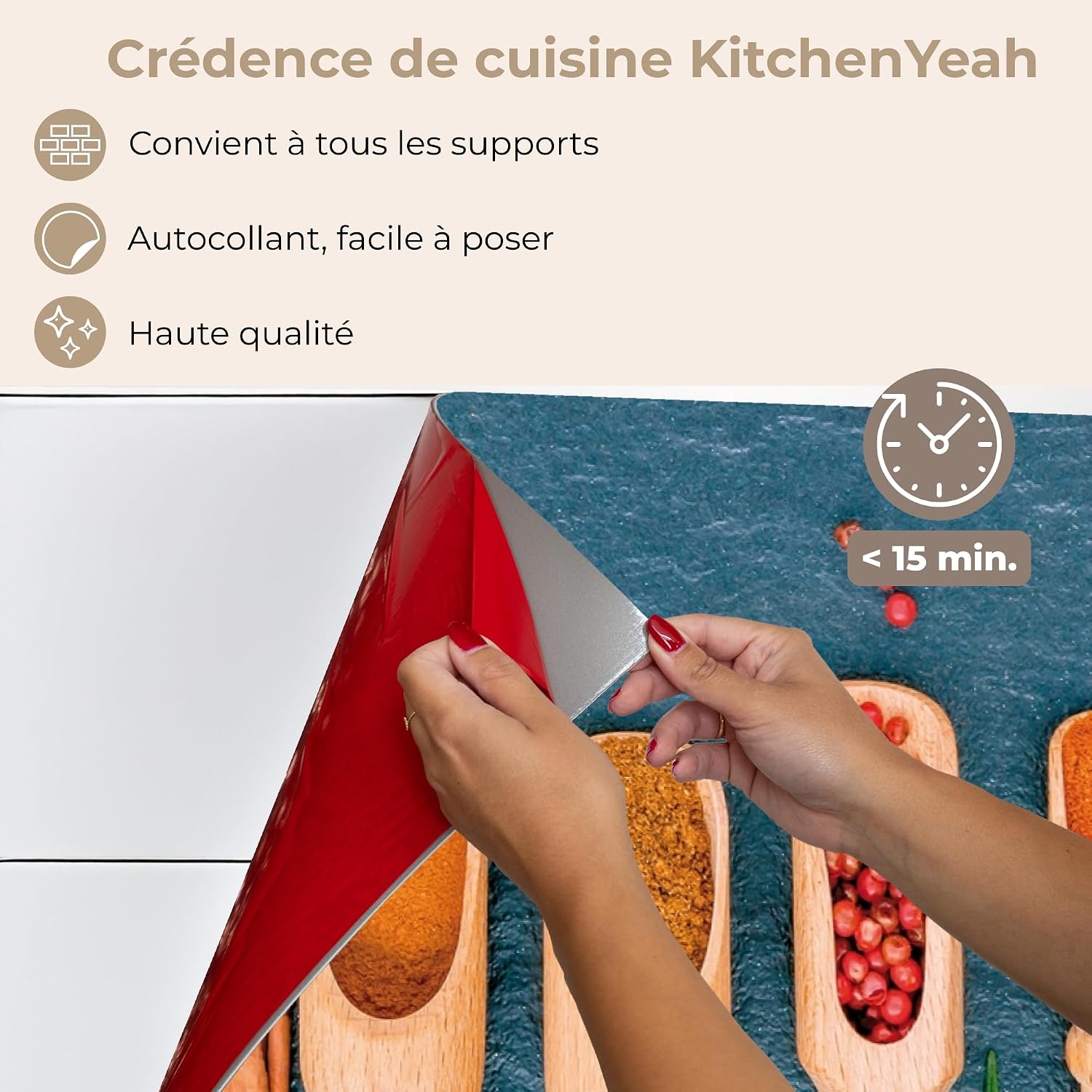 Thumbnail 5 de KitchenYeah 8721411203003 zelfklevende keukenachterwand 60 x 150 cm