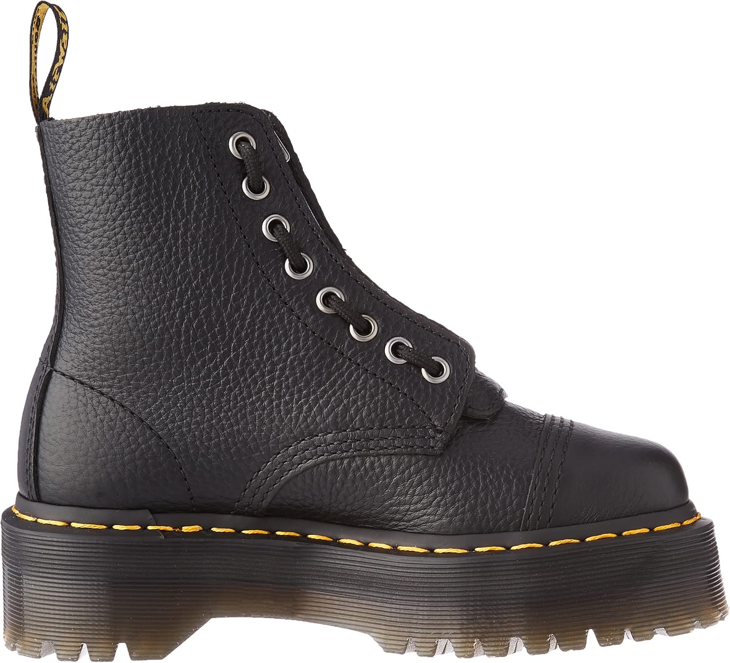 Detalle 2 de Dr. Martens con due cinturini regolabili e platform da 5,08 cm in pelle Milled Nappa