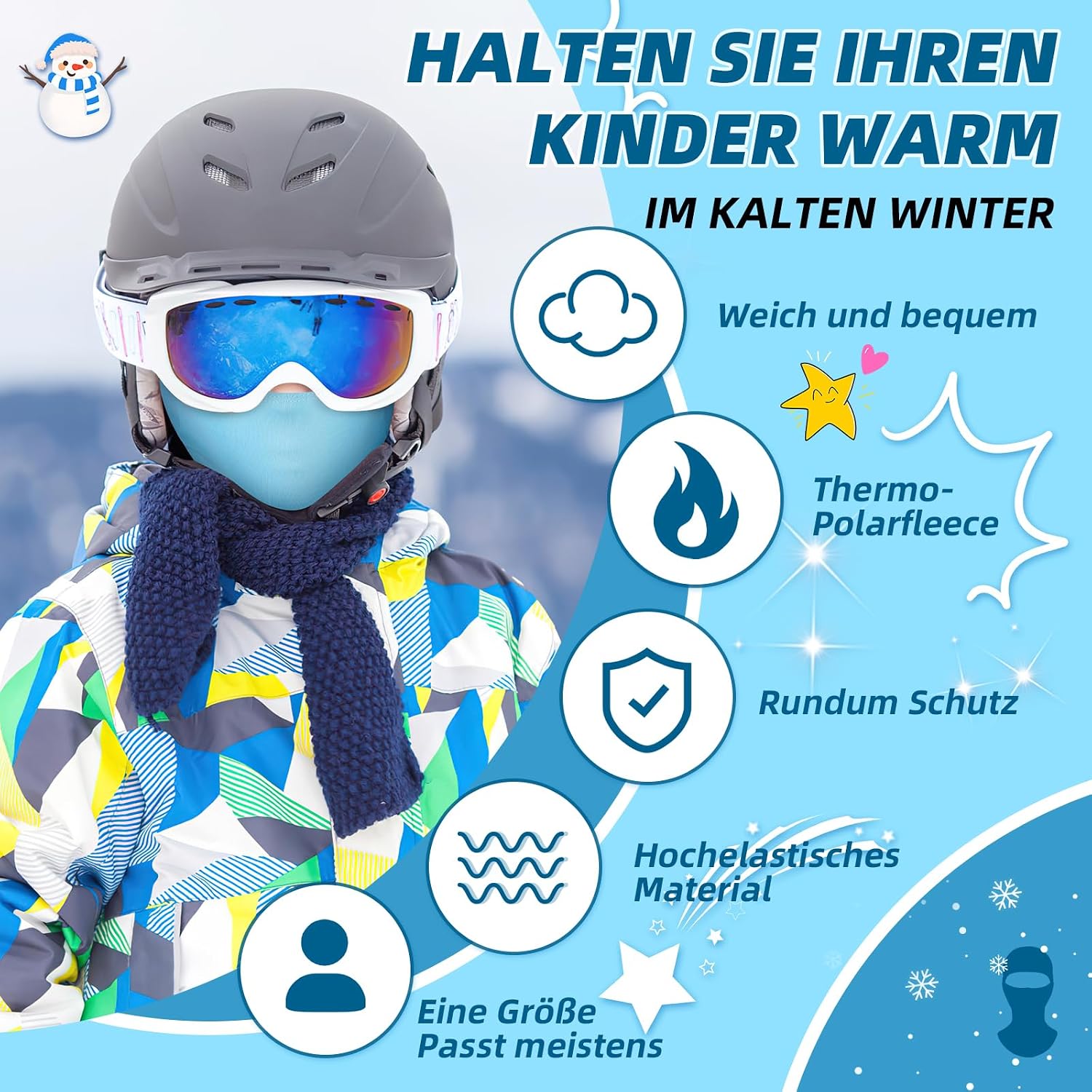 Thumbnail 2 de ICOCOPRO Kinder Sturmhaube Winter