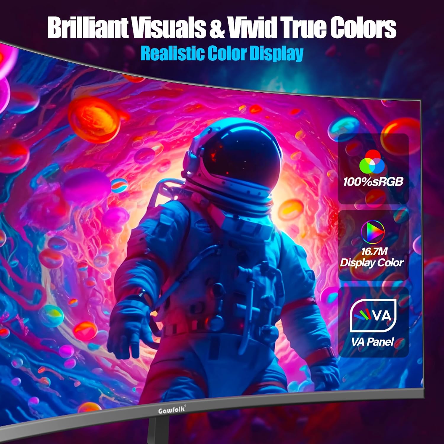Detalle 2 de Gawfolk Gaming Monitor 27" QHD 120Hz display