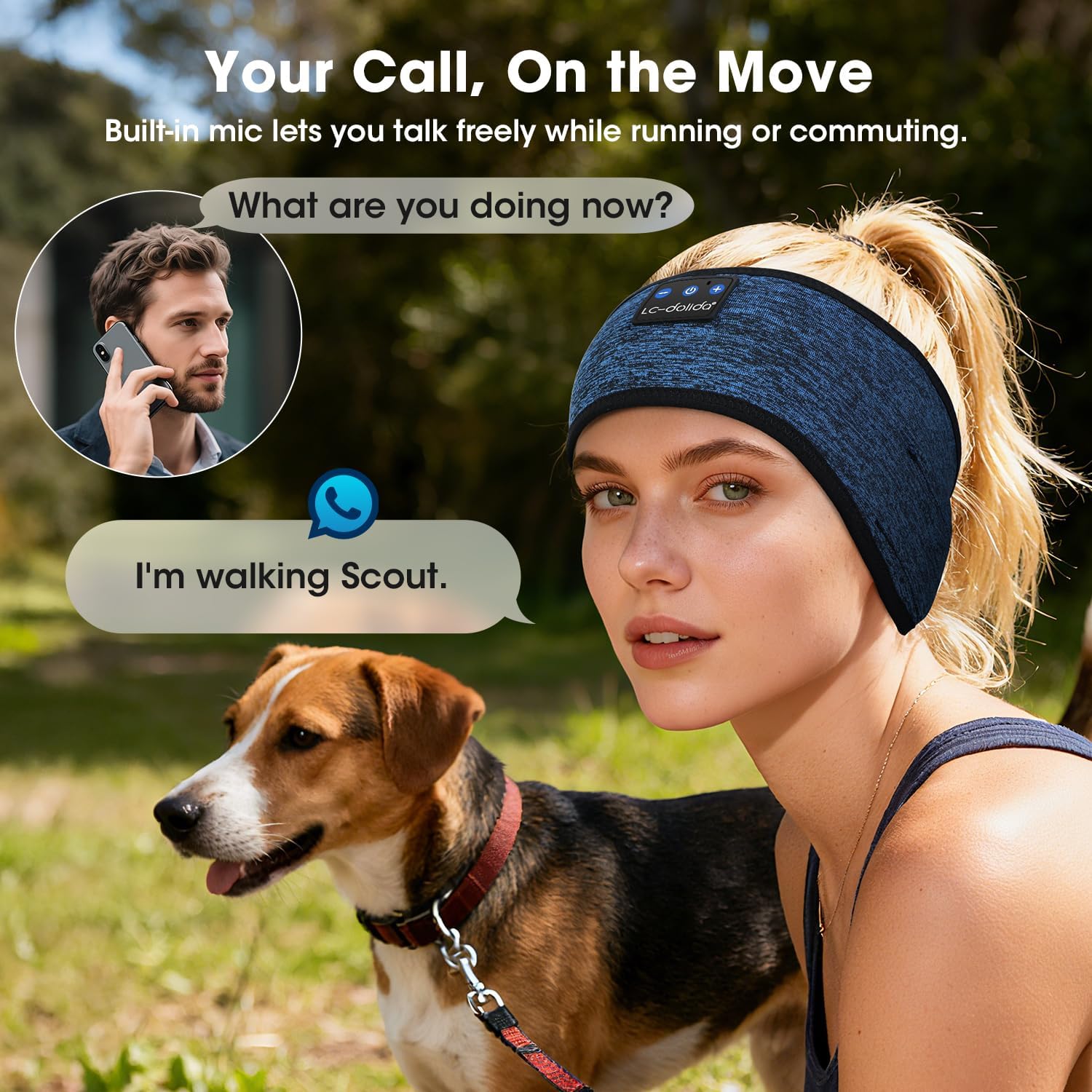 Thumbnail 6 de LC-dolida Sleep Headphones Headband: 5-in-1 Bluetooth Comfort for Home Gym and Travel