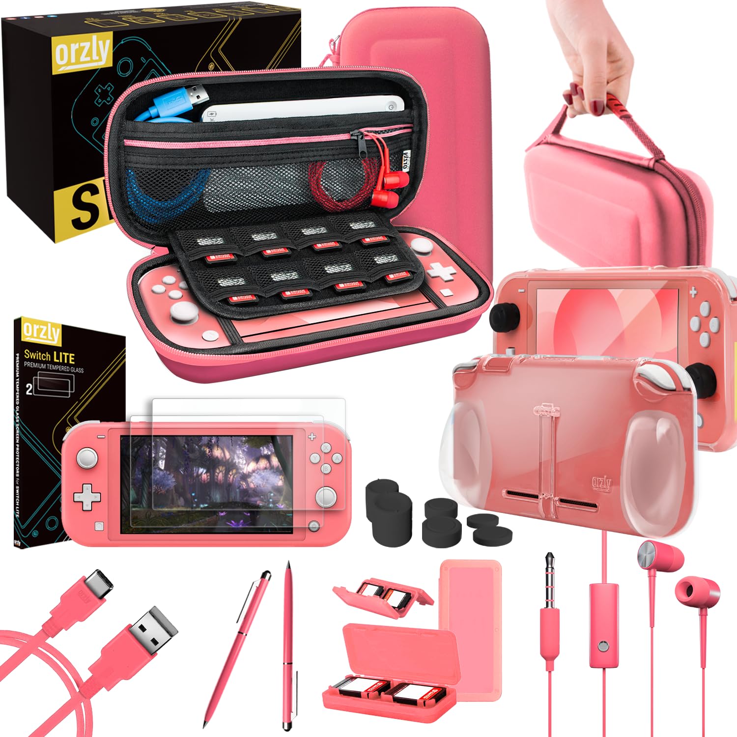 Detalle de Orzly Switch Lite Zubehör Paket 1 Set