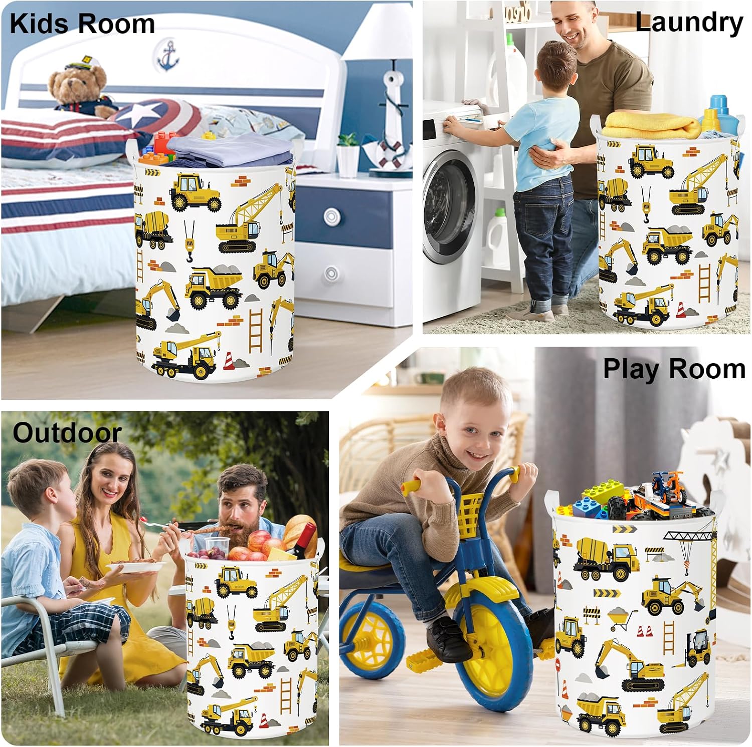 Thumbnail 6 de HUUMONSS Cartoon Cars Storage Basket 63L