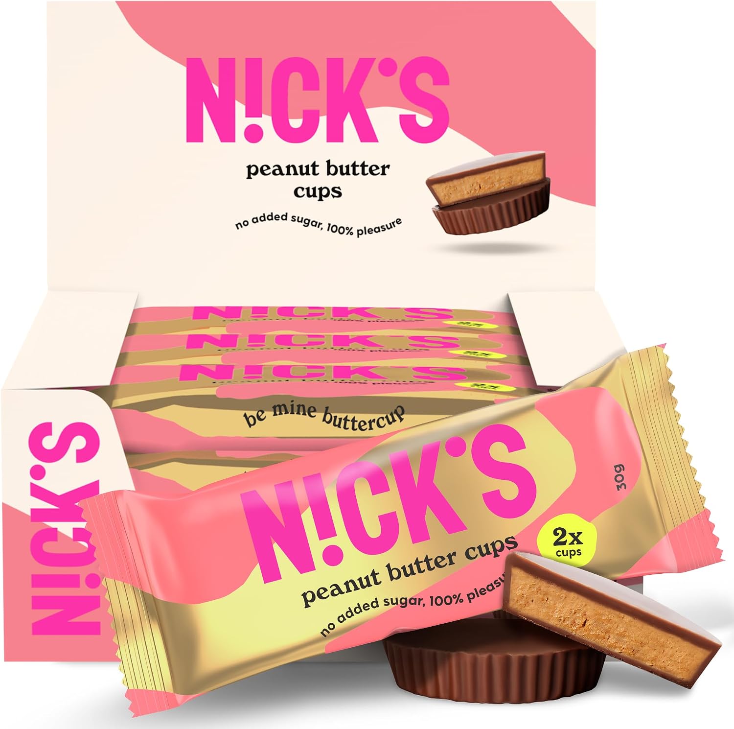 Detalle de N!CK'S NICKS-CON15-04 Peanut Butter Cups met pindacrème en chocolade