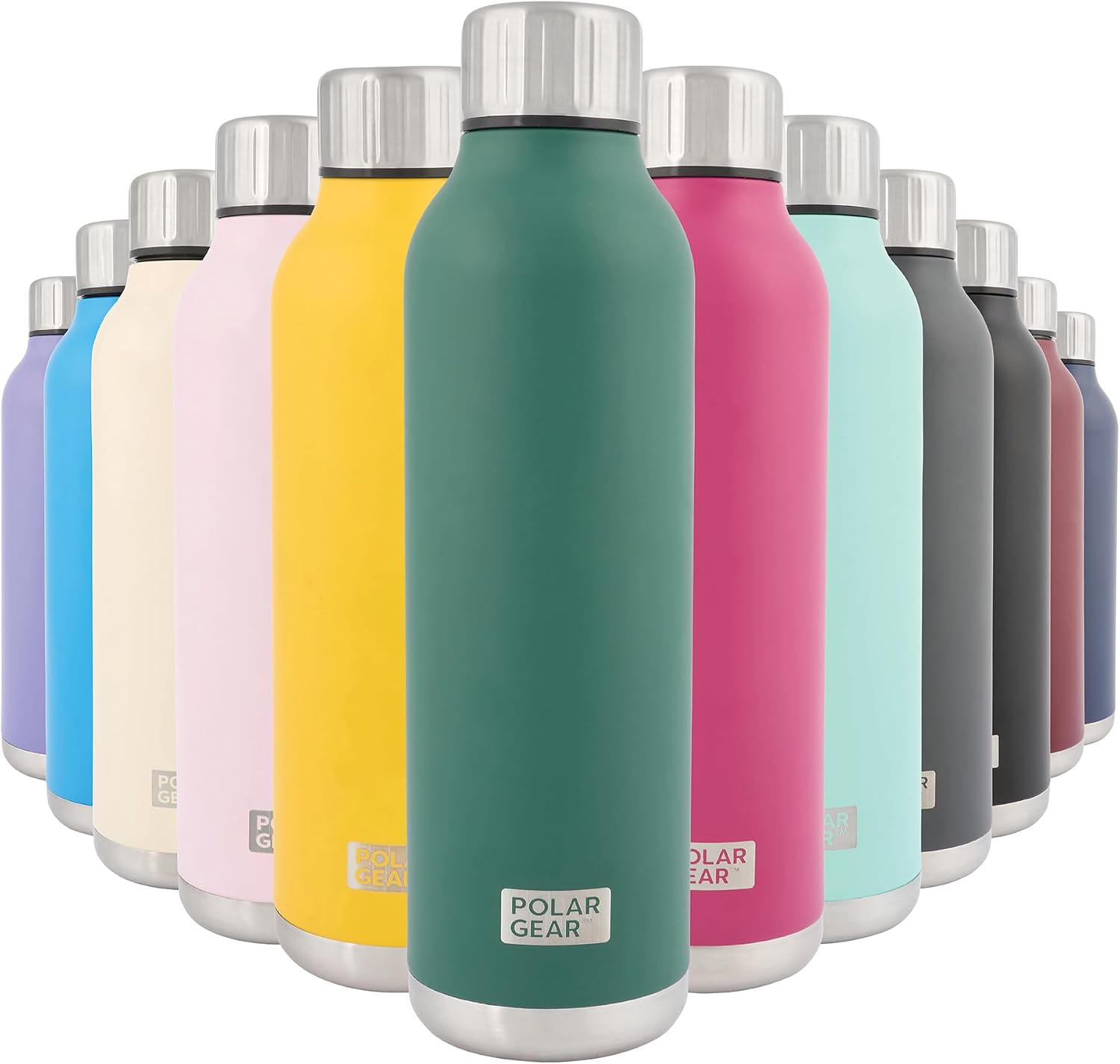 Thumbnail 2 de Polar Gear Stainless Steel Water Bottle – 500ml Vacuum Insulated, Leakproof, Green