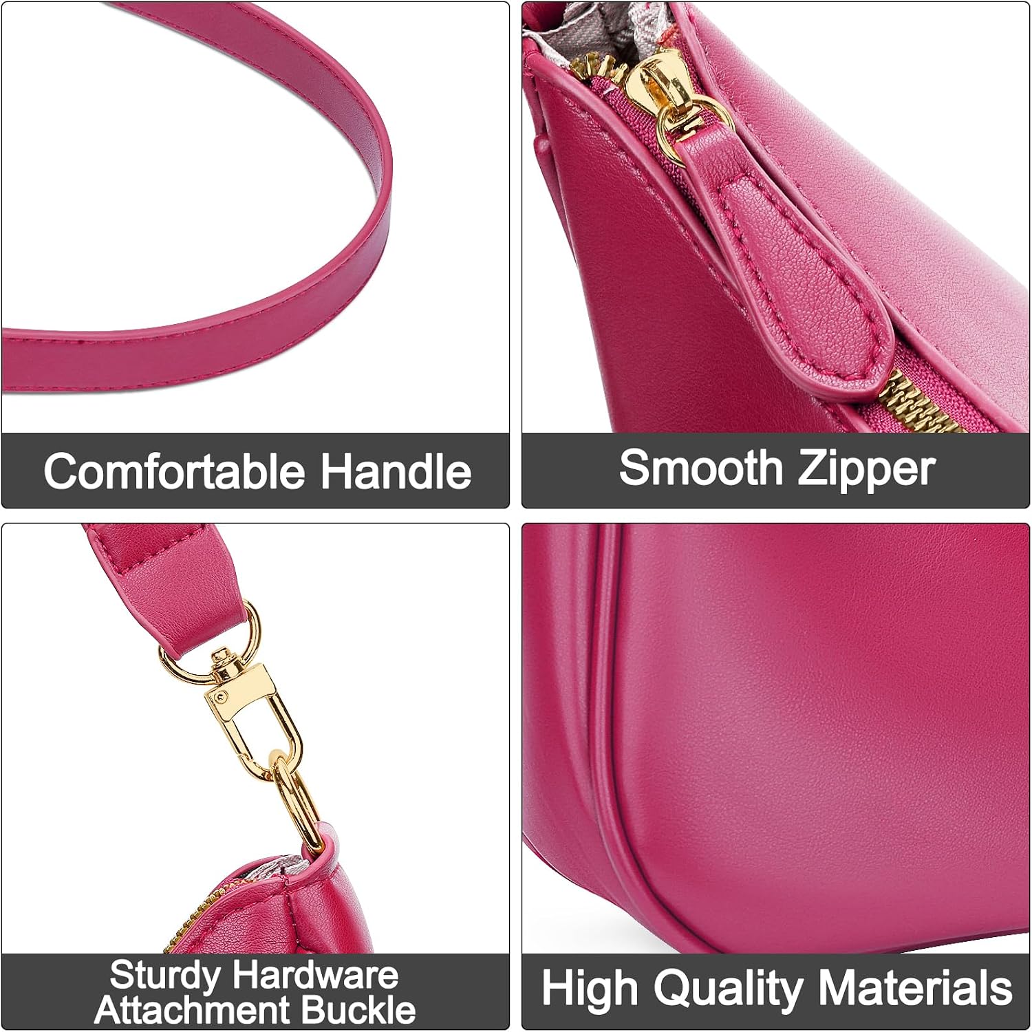 Detalle de KKXIU Shoulder Bag for Women: Cute Hobo Purse with Versatile Straps