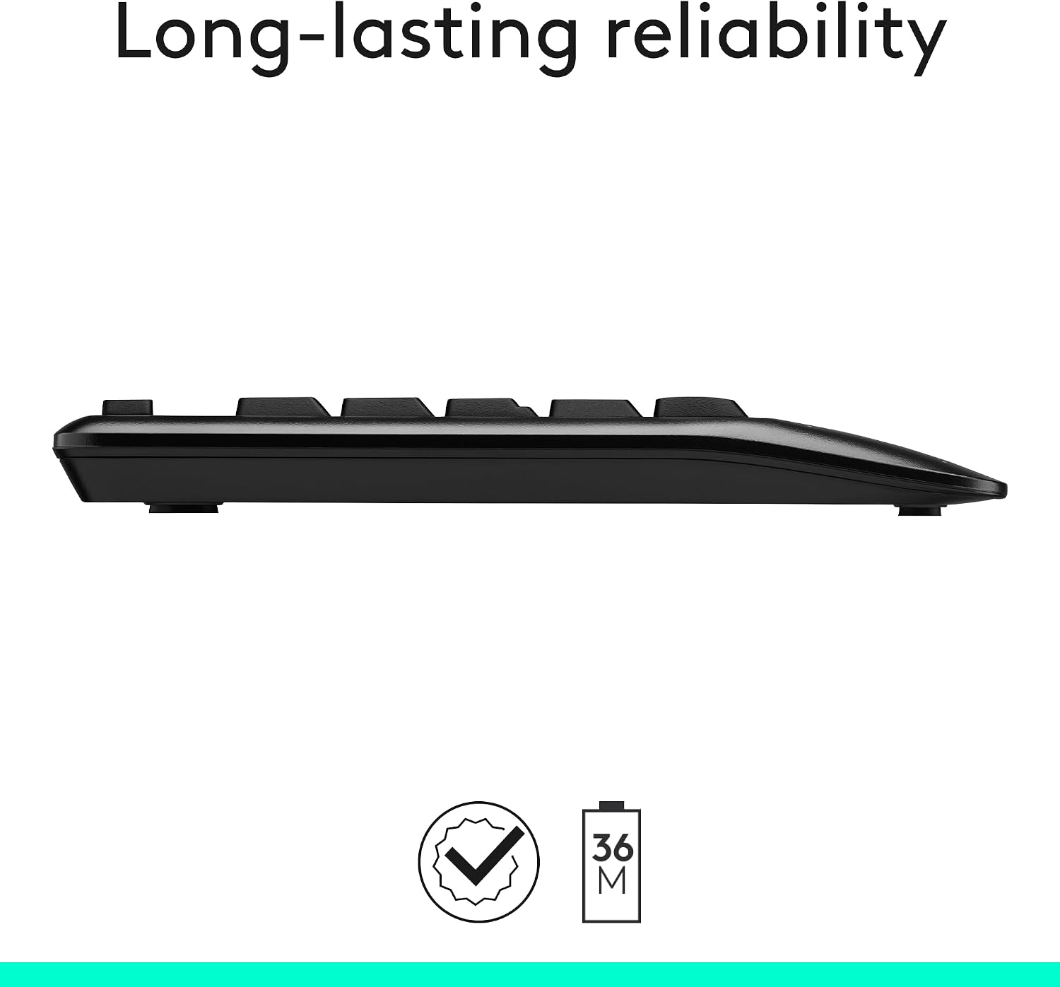 Detalle 2 de Logitech MK345 Full Size Wireless Keyboard and Mouse Combo – Black