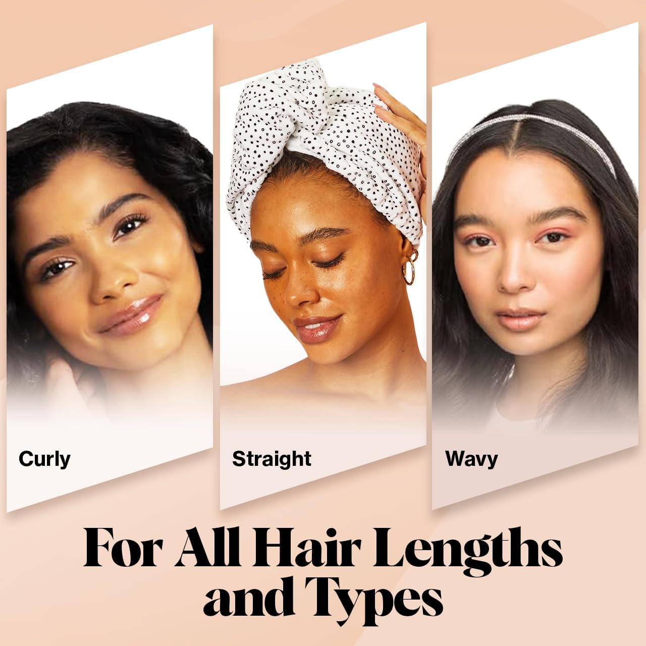 Thumbnail 5 de Kitsch asciugamano in microfibra per capelli da donna ad asciugatura rapida (turbante) per capelli lunghi