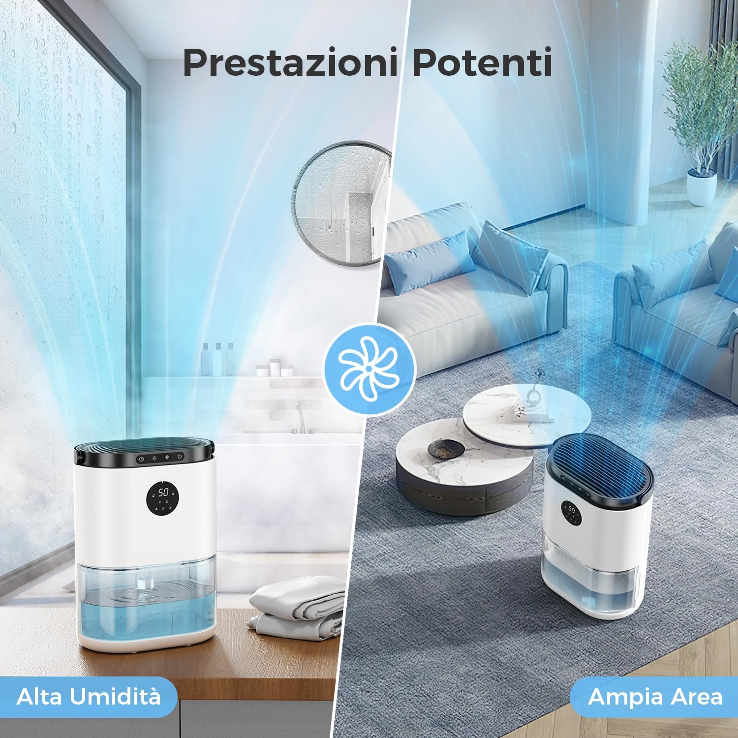 Detalle 1 de CONOPUPlus Deumidificatore 2300 ml con display, timer 48H e sensore igrometro