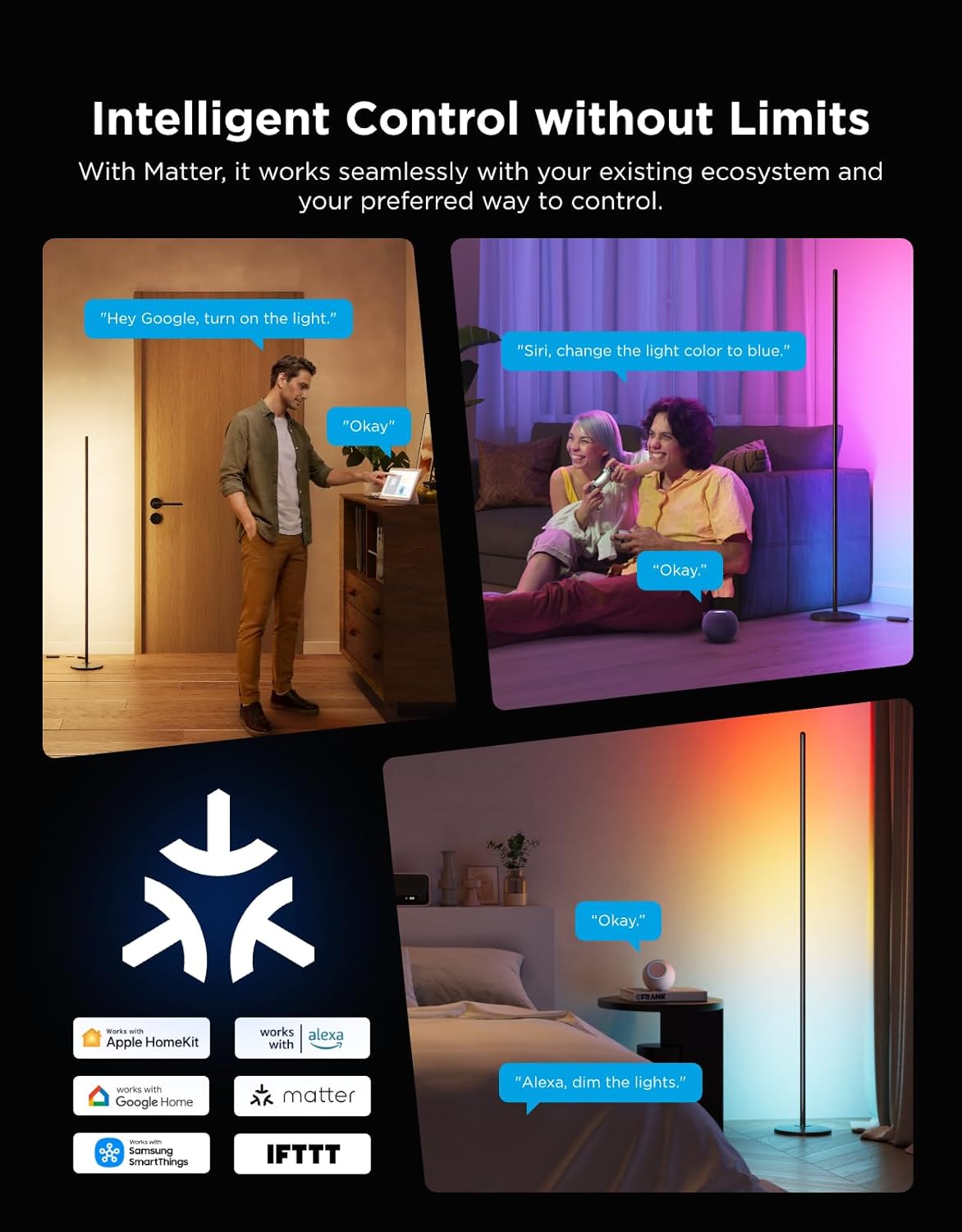 Thumbnail 1 de Govee RGBIC Floor Lamp Basic 136 cm