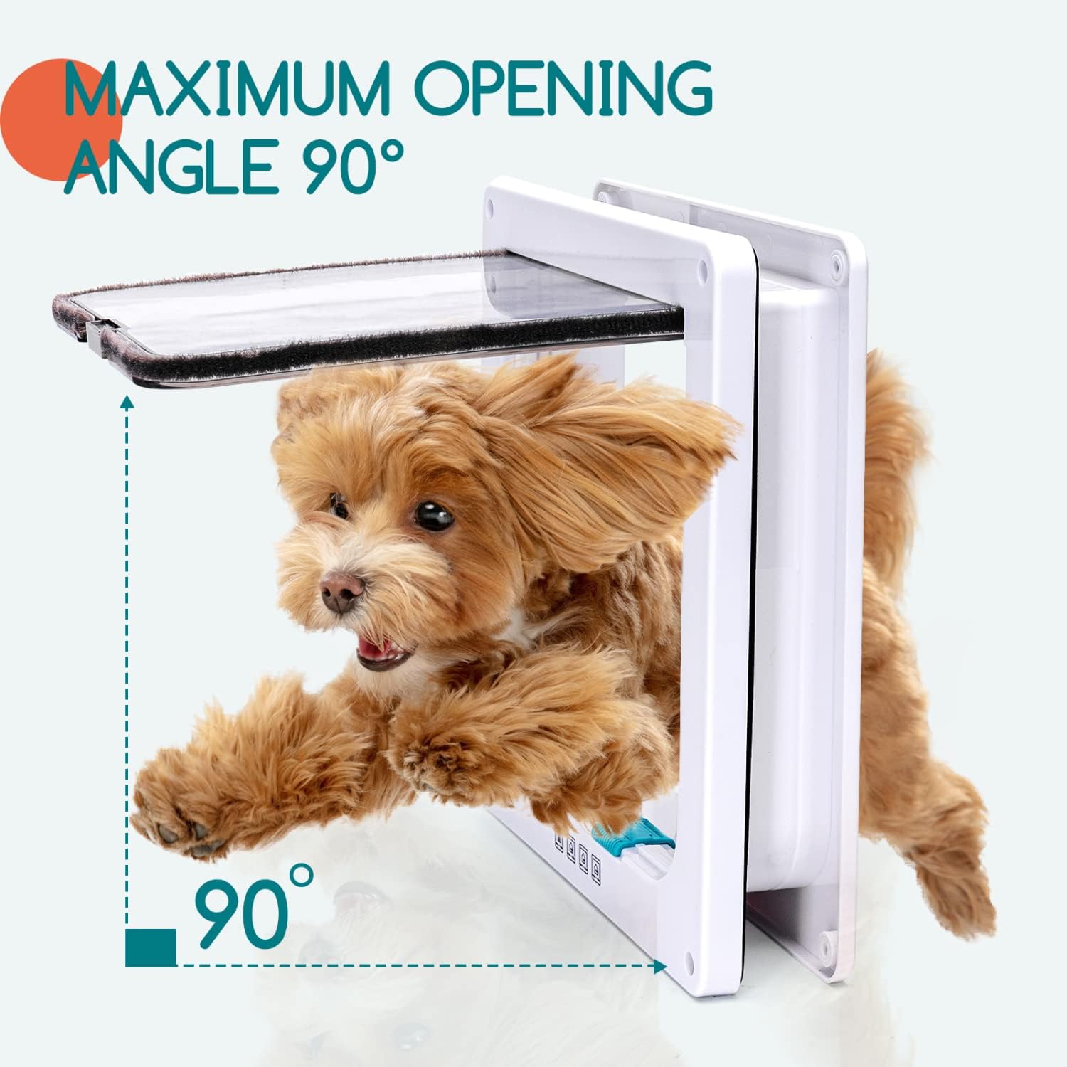 Detalle de Nobleza Gattaiola con porta a 4 vie e chiusura magnetica per gatti e cani (bianca, modello M)