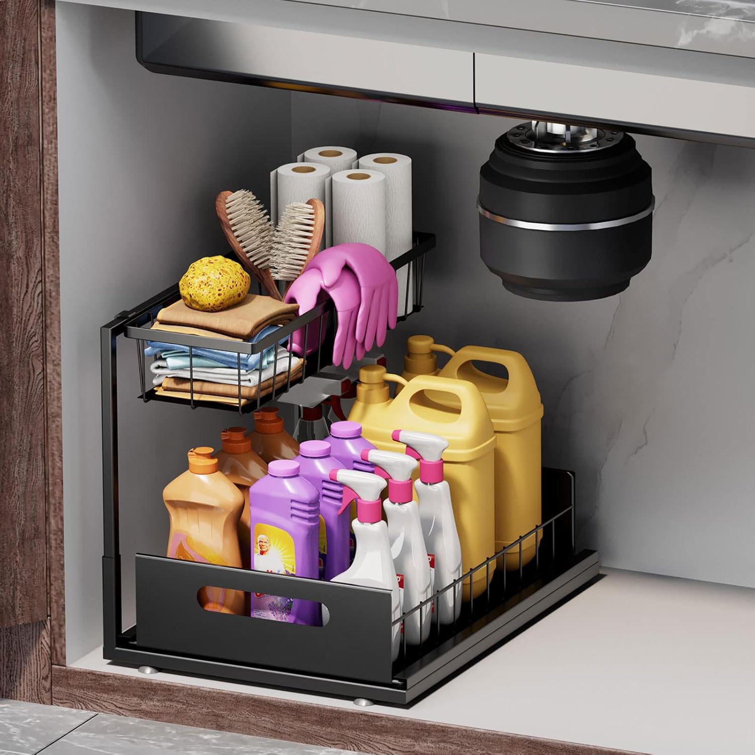 Thumbnail 6 de Ceetug 2-Tier Under Sink Slide-Out Organizer