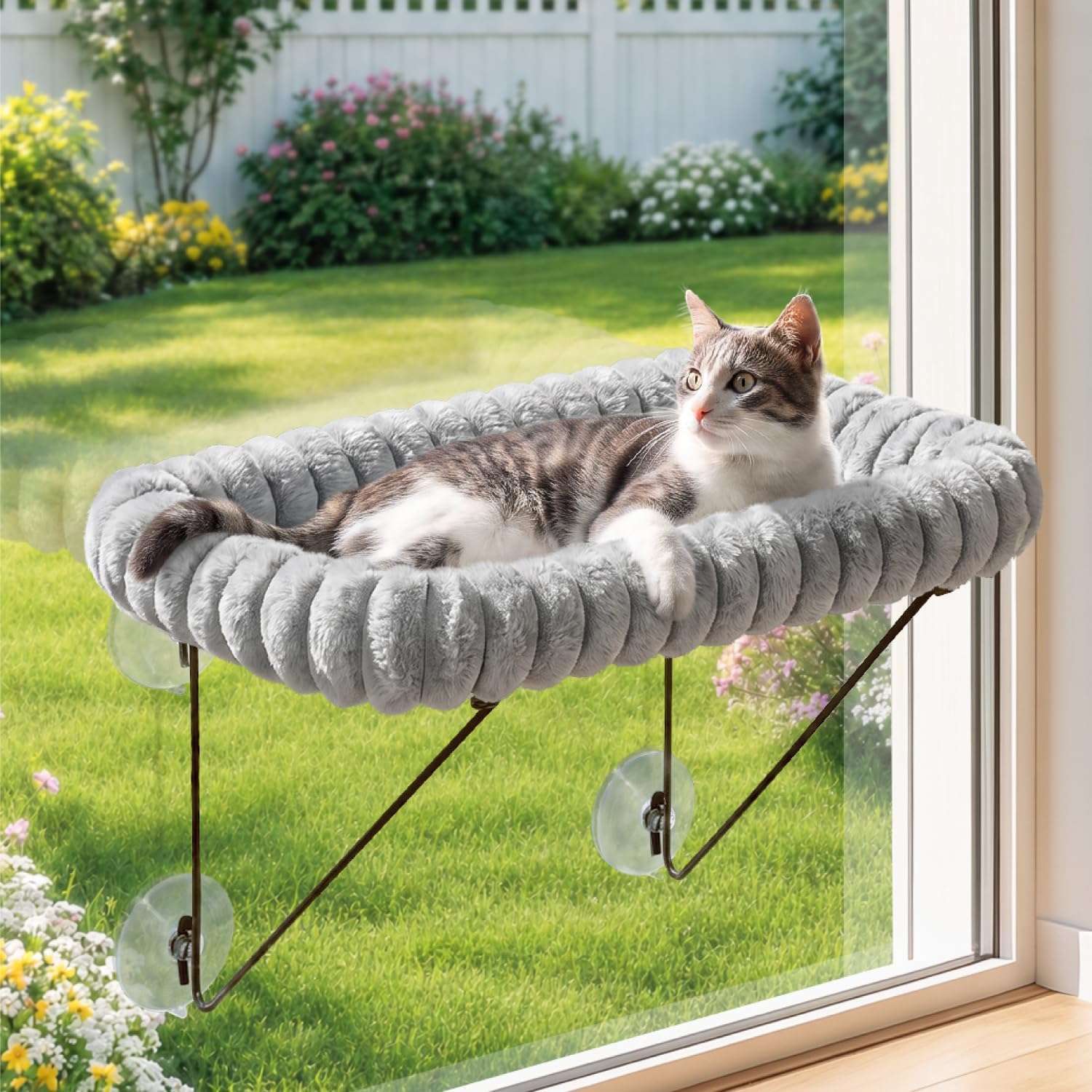 Detalle de Zakkart Cat Window Perch, 40 lb Capacity