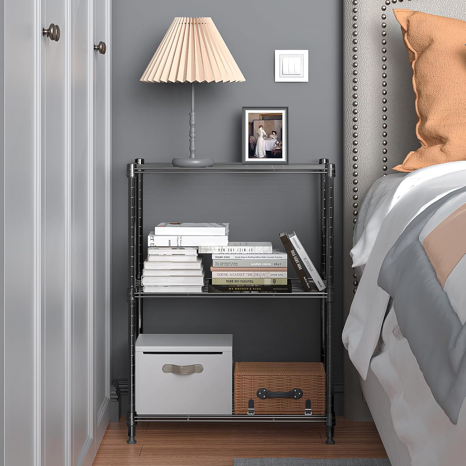 Thumbnail 4 de M MZG 3-Tier Steel Storage Shelving Unit (30 x 45 x 67 cm) wire rack shelving for home, kitchen, office
