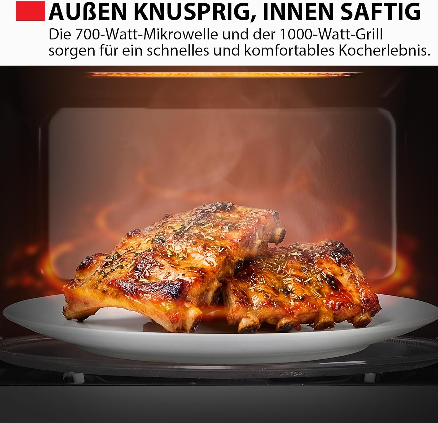 Thumbnail 6 de Toshiba MW2-MG20PE(SL) Mikrowellenherd 700 W mit knuspriger Grill- & Kombigarfunktion