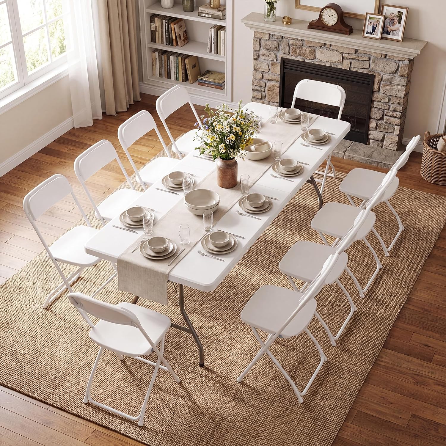 Thumbnail 6 de Sweetcrispy Folding Picnic Table, 8-Foot