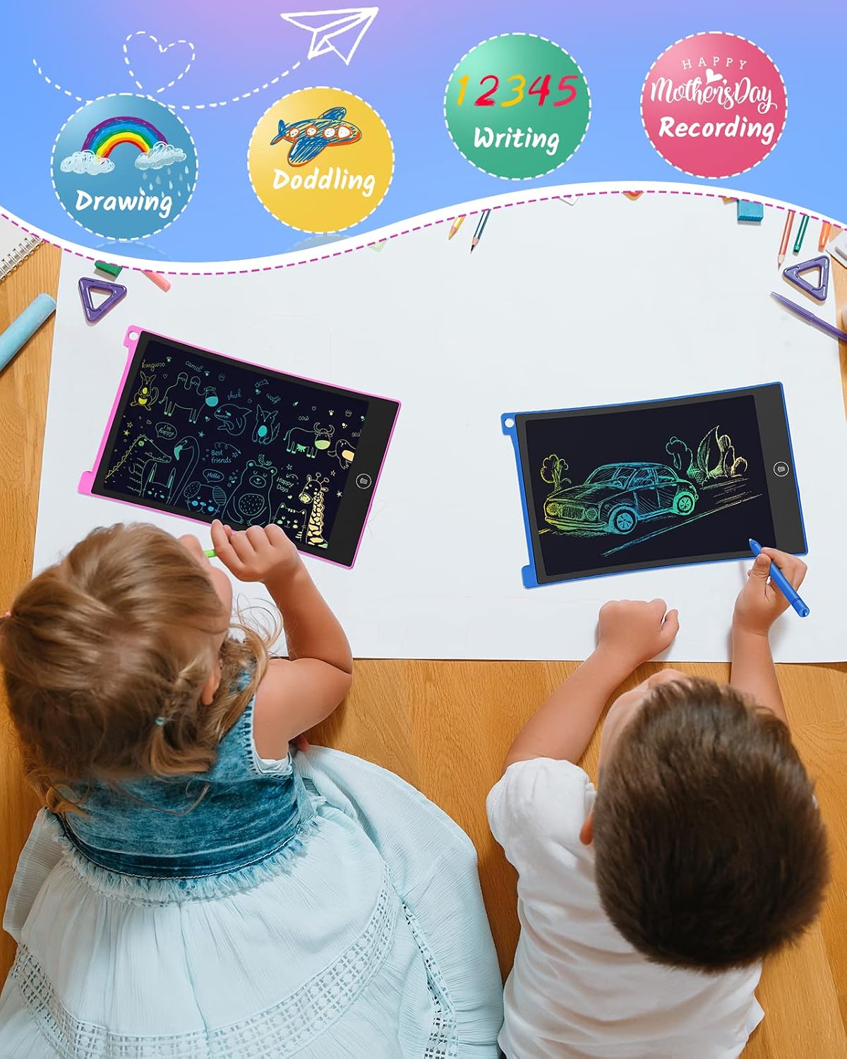 Thumbnail 3 de TECJOE 2 Pack LCD Writing Tablet 8.5 Inch
