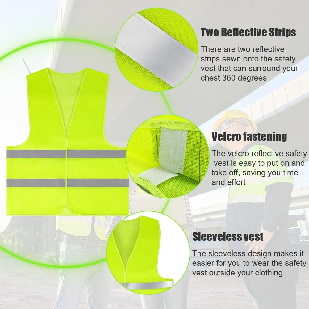 Thumbnail 2 de AYBUY Warnwesten Auto Grün 360° Reflektierend