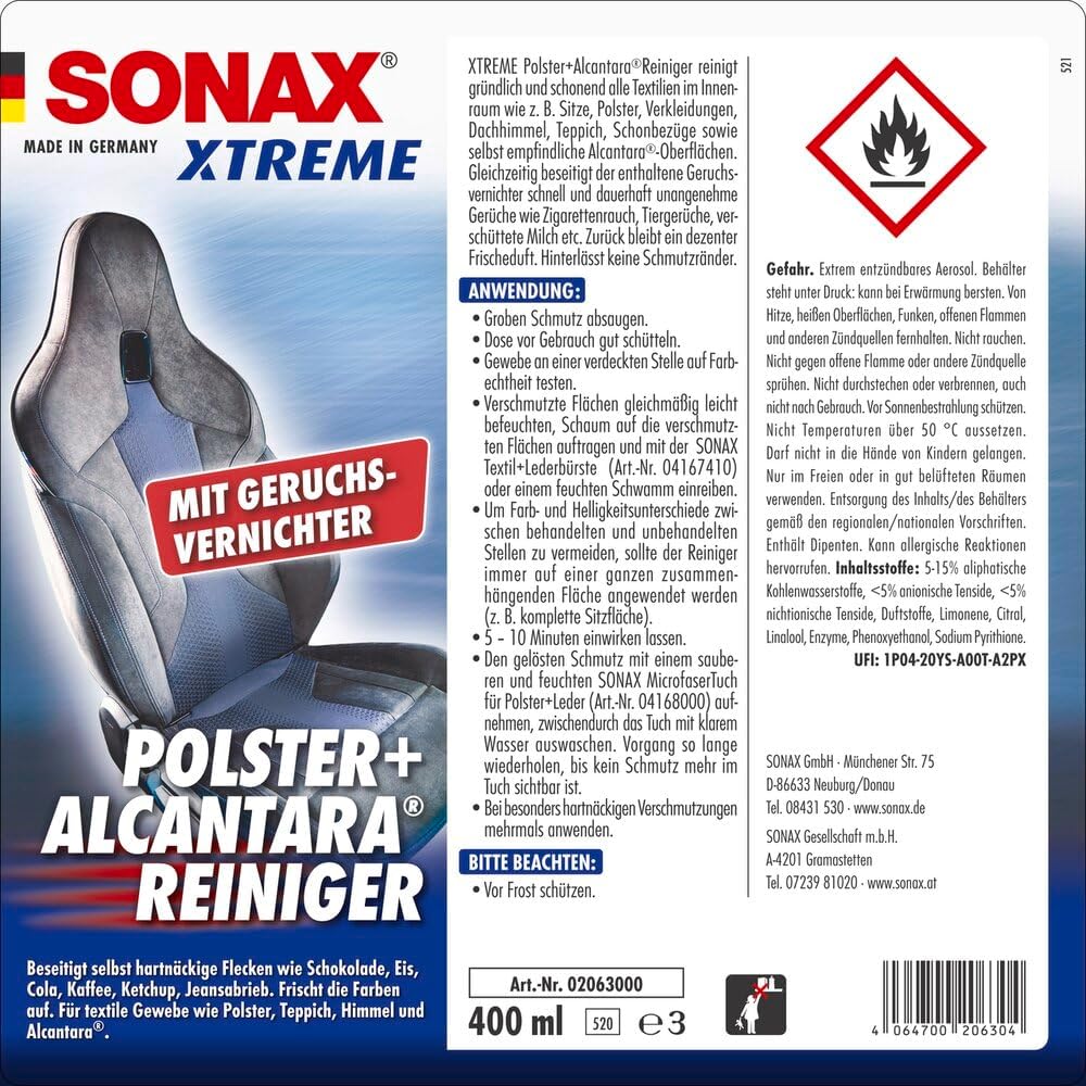 Thumbnail 1 de SONAX XTREME Polster+AlcantaraReiniger 400 ml 🧽