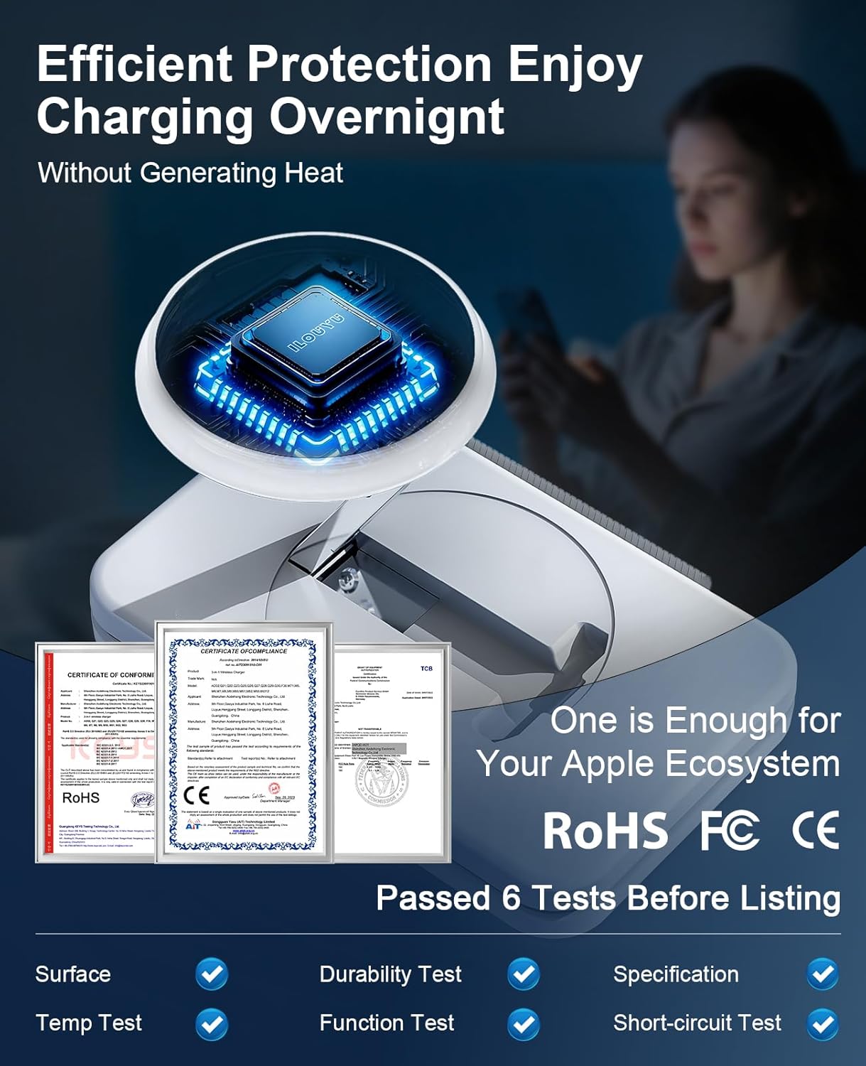 Thumbnail 2 de 3-in-1 Magnetic Wireless Charger 3FT