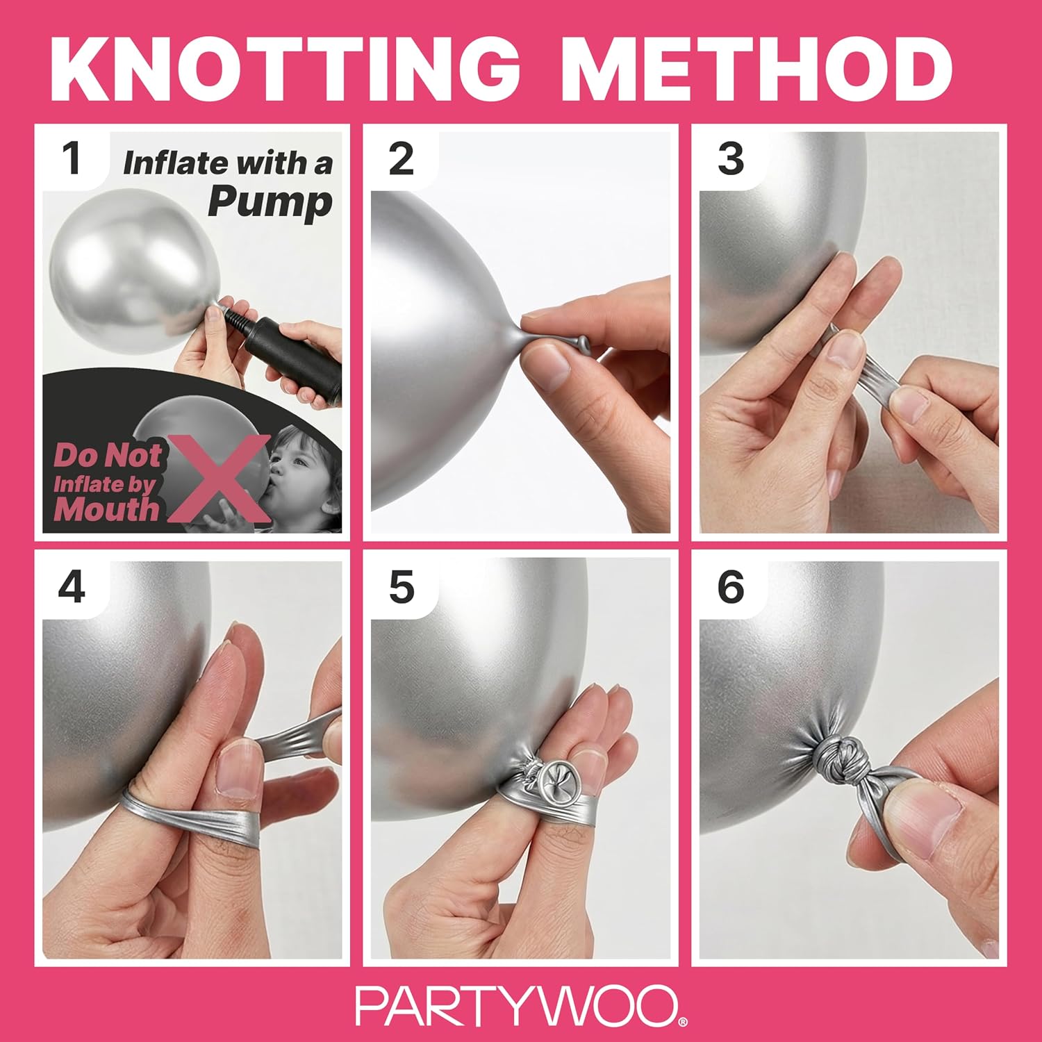 Thumbnail 6 de PartyWoo Hot Pink Balloons 140 pcs 18-5 in garland kit ๐