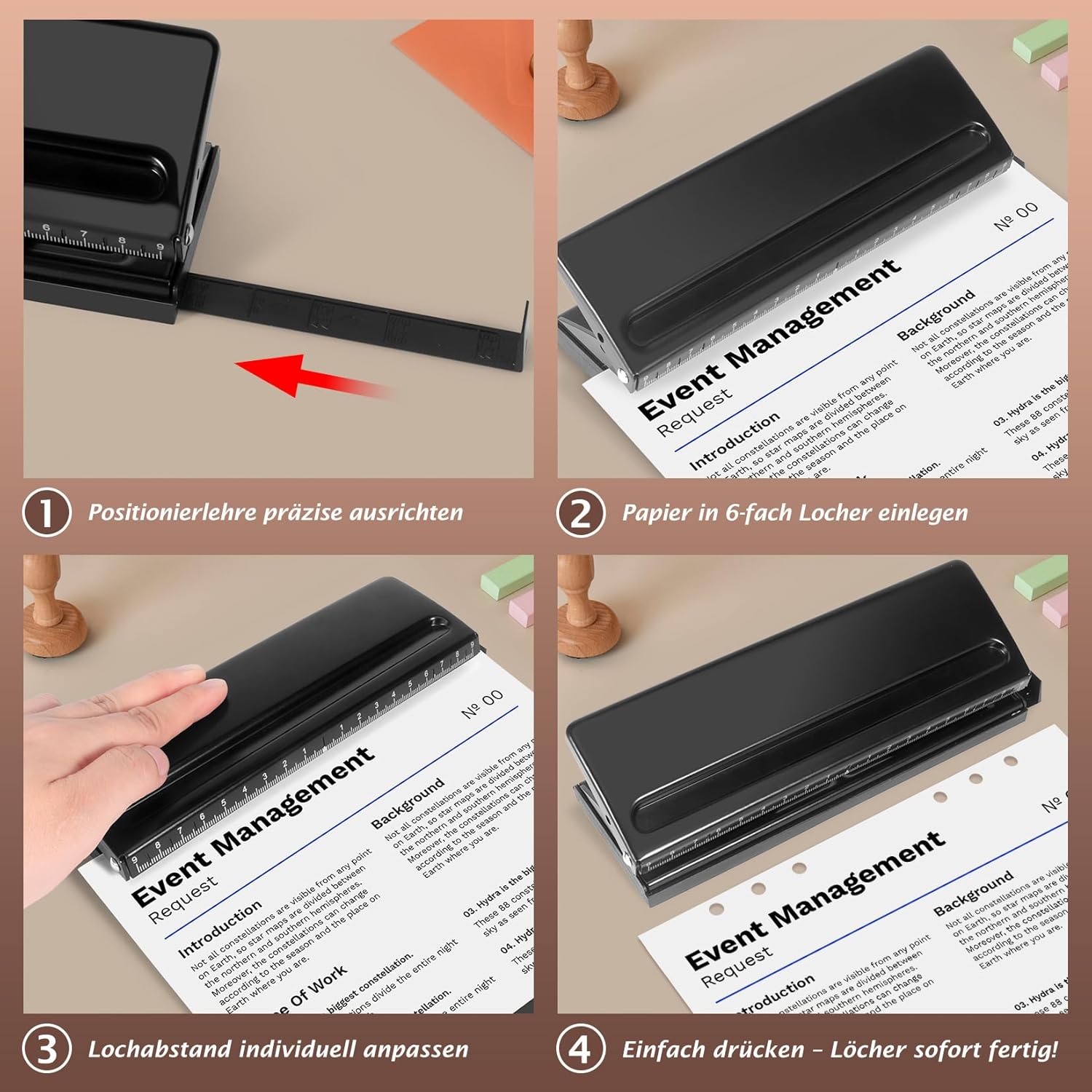 Thumbnail 3 de Verstellbarer 6‑Loch‑Locher 5,5 mm 📎