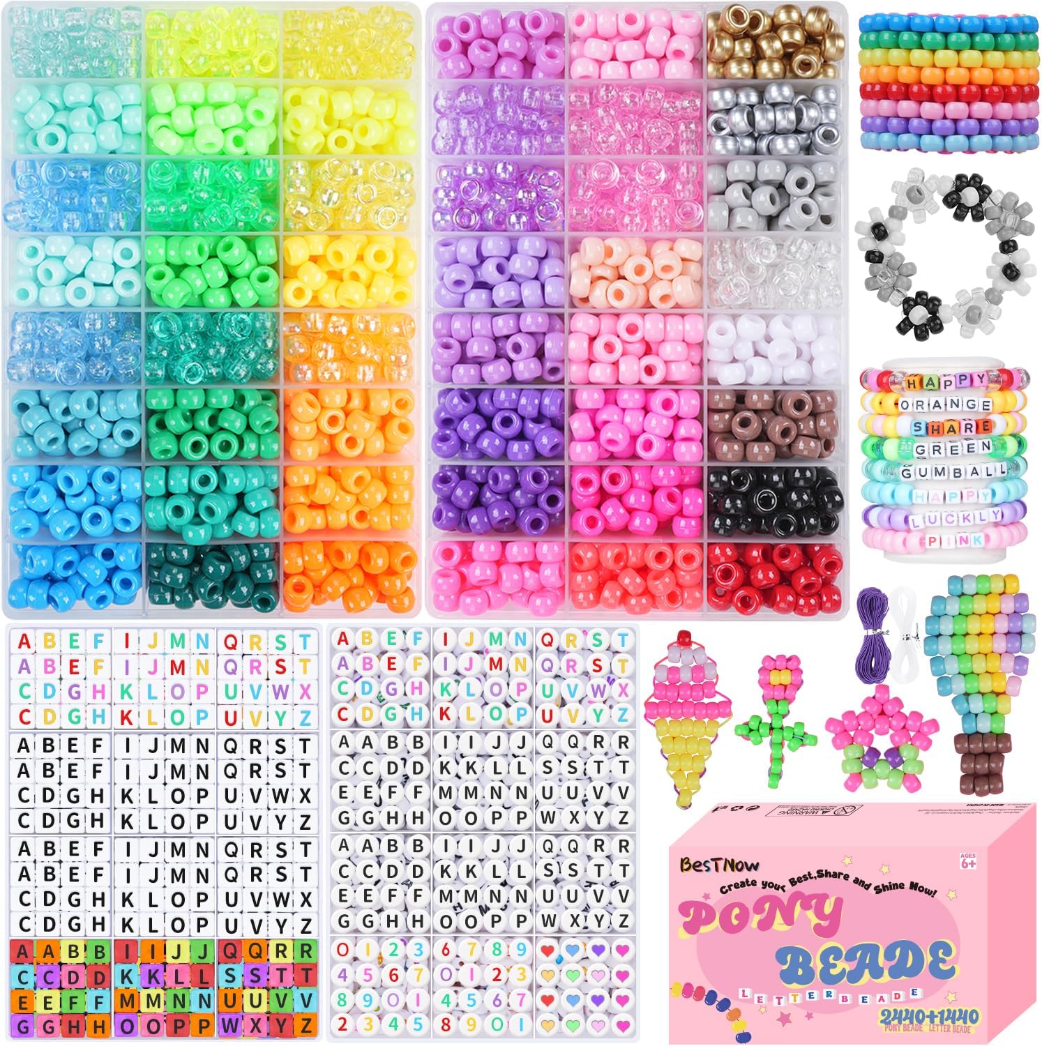 BestNow Bracelet Making Kit 4000pcs beads 🎨