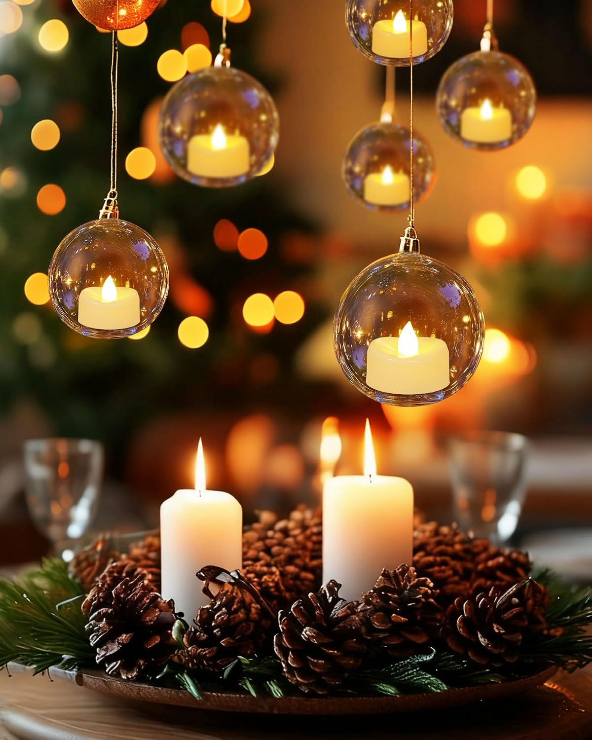 Detalle de AMAGIC 24 Pack Warm White Tea Lights LED 100hr