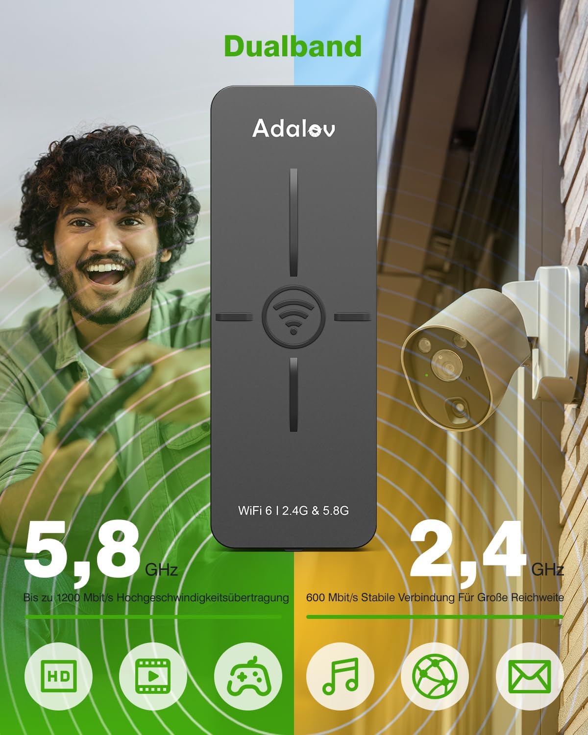 Thumbnail 1 de AdaLov CPE882 WLAN-Bridge Outdoor für WiFi 6, 5 km