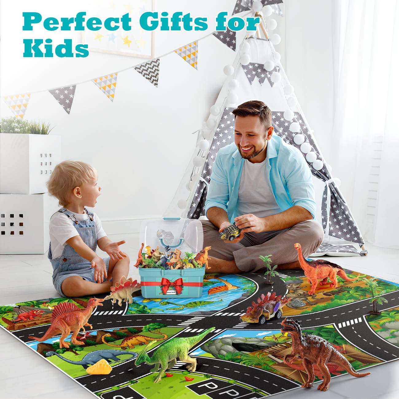 Thumbnail 6 de HahaGift 25 Pieces Dinosaur Toys 33x27 mat