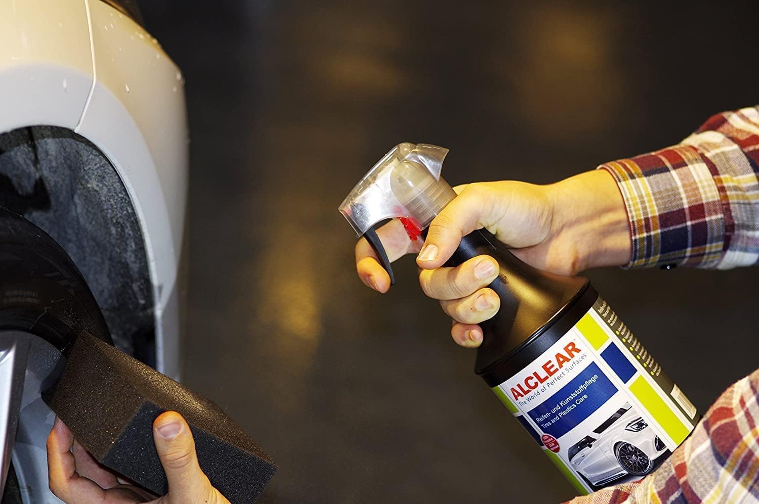 Detalle de ALCLEAR 721RK Reifenglanz 1000 ml – Pflege für Reifen, Dichtungen und Kunststoffleisten