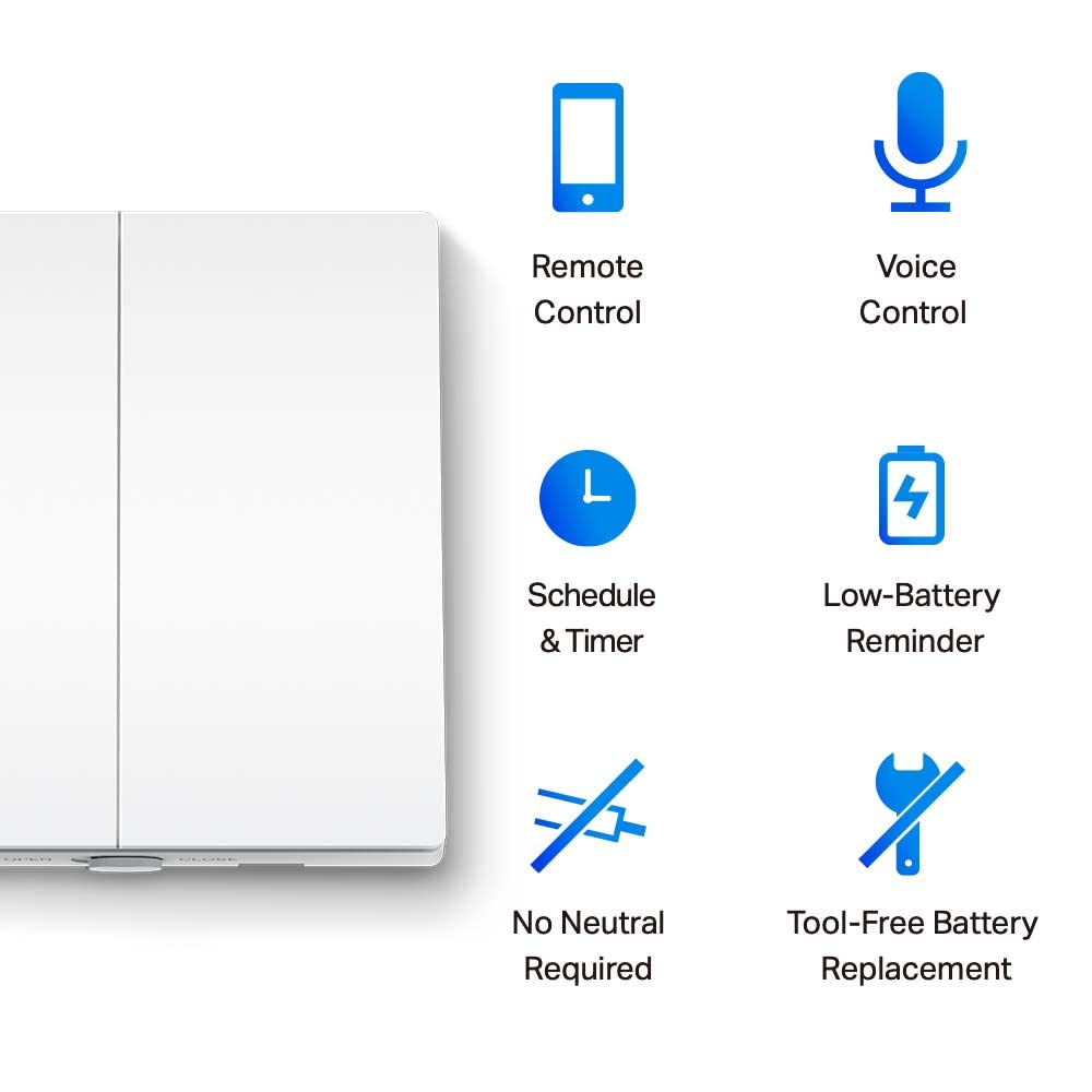 Thumbnail 1 de Tapo S220 Smart Light Switch 2 Gang 1 Way