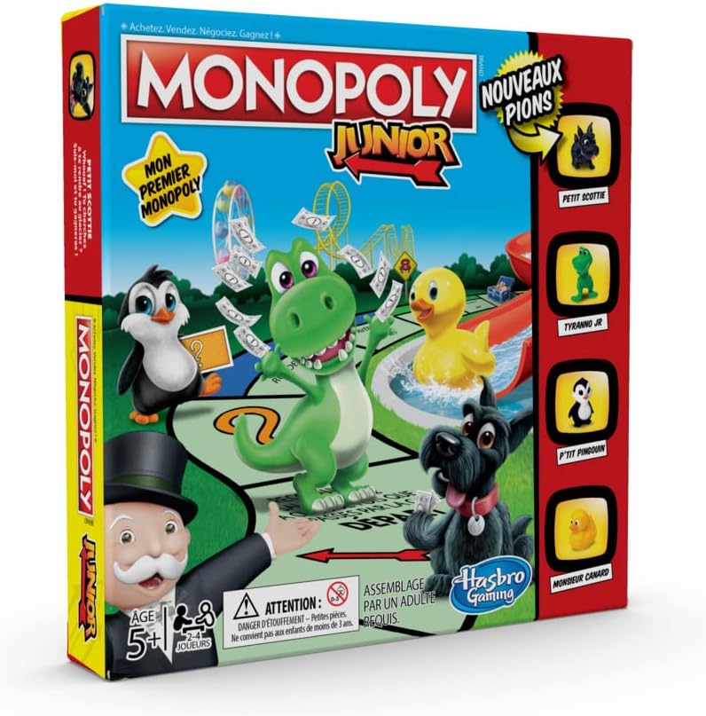 Thumbnail 1 de Monopoly Junior – Version française exclusive Amazon, jeu de société pour enfants (2–4 joueurs, dès 5 ans)