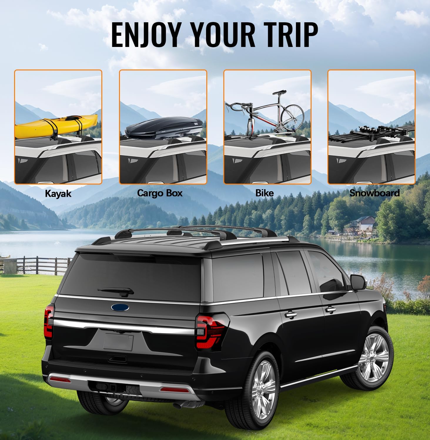 Detalle 2 de HmmtyRack Roof Rack Crossbars for Ford Expedition