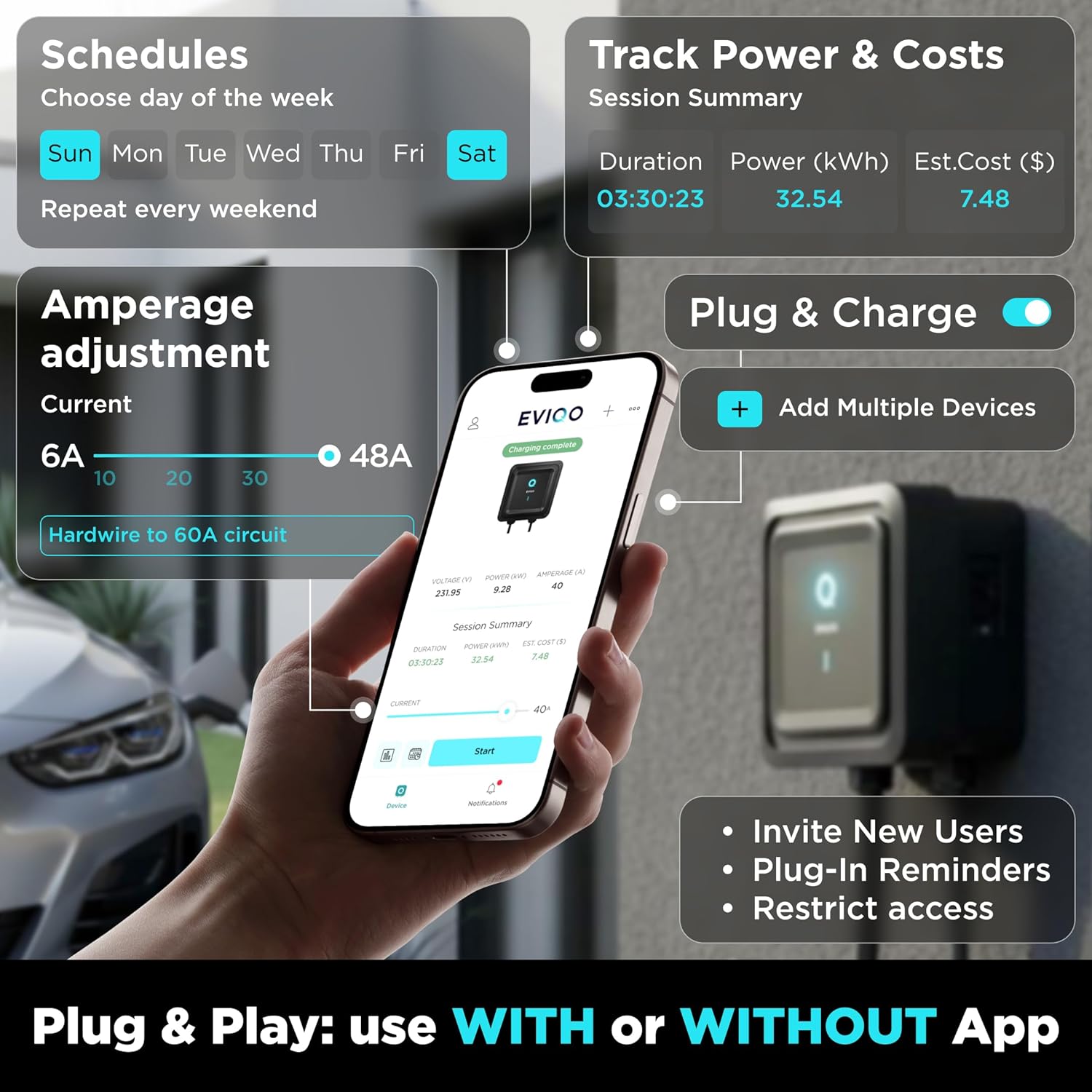 Thumbnail 6 de EVIQO Level 2 EV Charger 48 Amp 240V