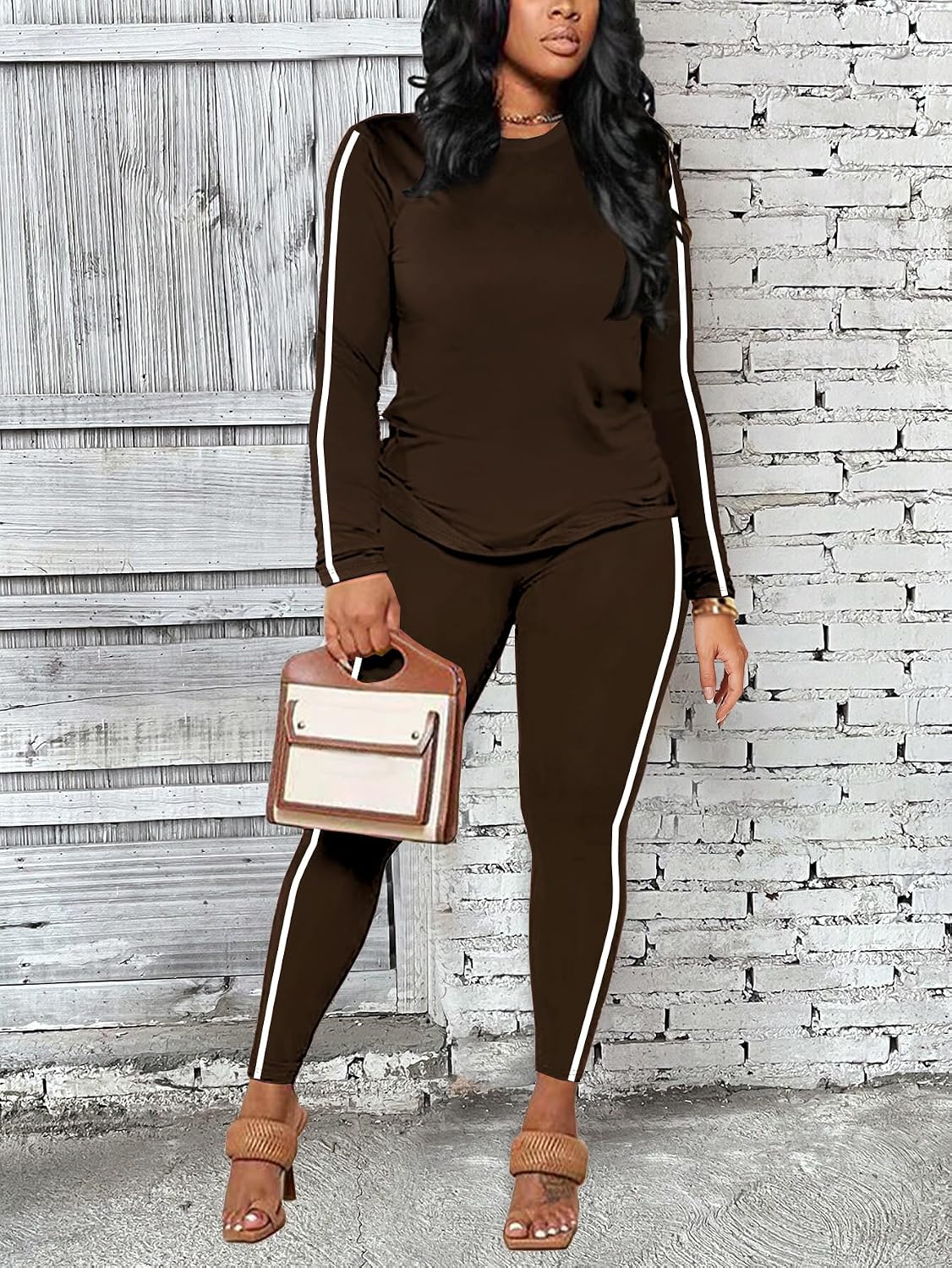 Detalle de BNGPIKLY Women's Two-Piece Set, 95% Polyester