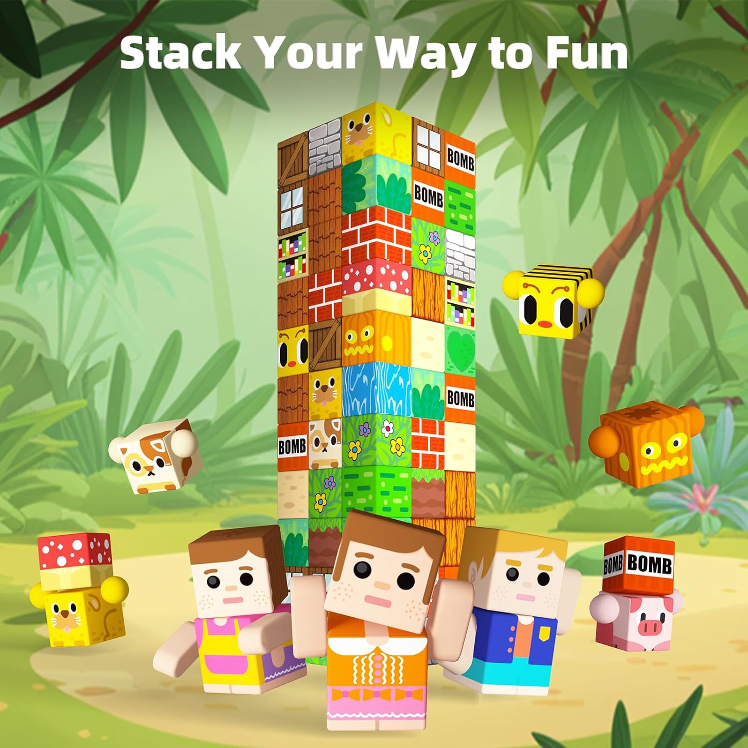 Thumbnail 3 de KIDCHEER 100 PCS Magnetic Blocks Forest Adventure building set (ages 3+)