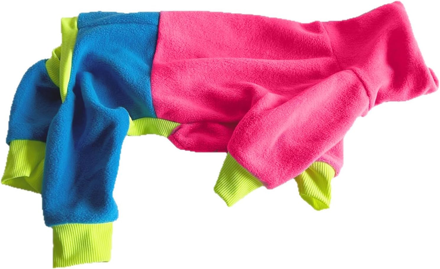 Detalle de Lightweight Italian Greyhound Jumper – Whippet fleece jumpsuit with windproof turtleneck (Hot Pink, 5XL)